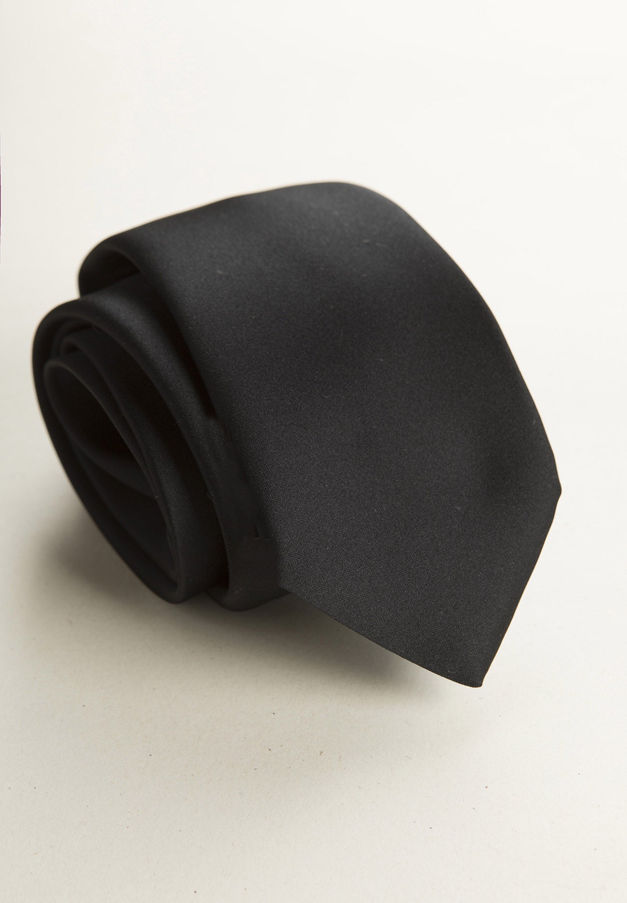 Black satin ceremony tie