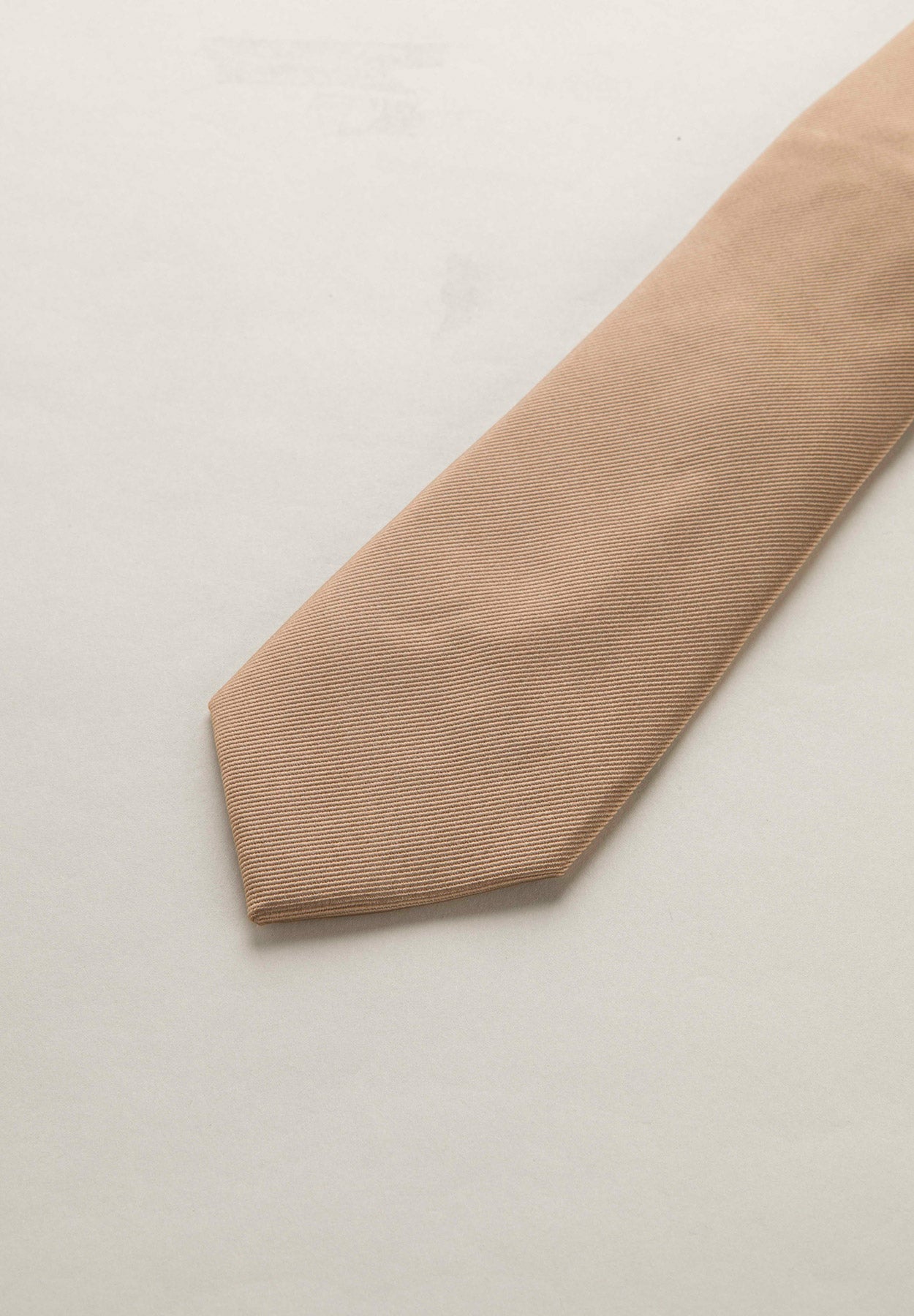 Cravatta beige seta unita-Angelico