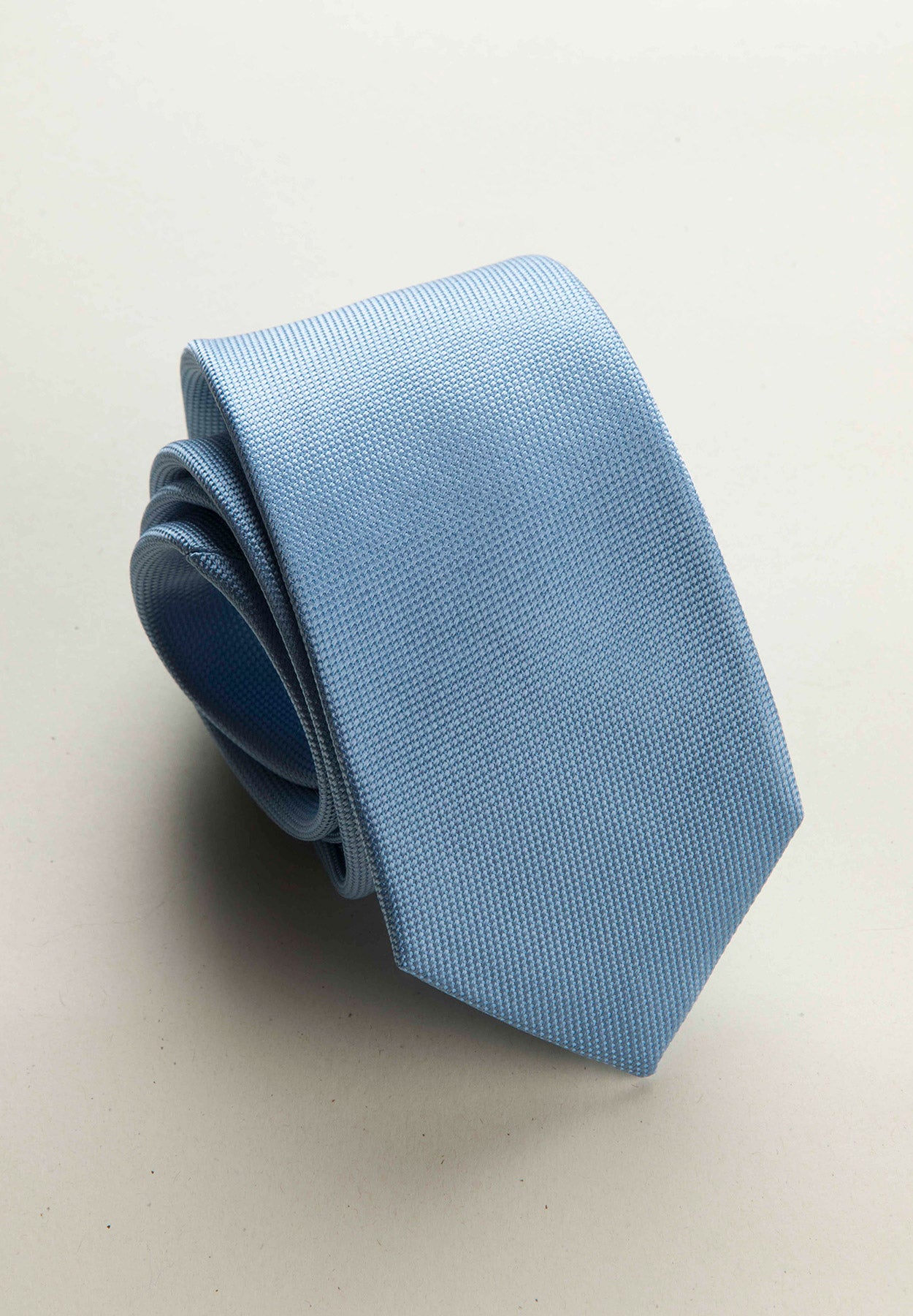 Cravatta azzurra microarmatura seta Angelico 1