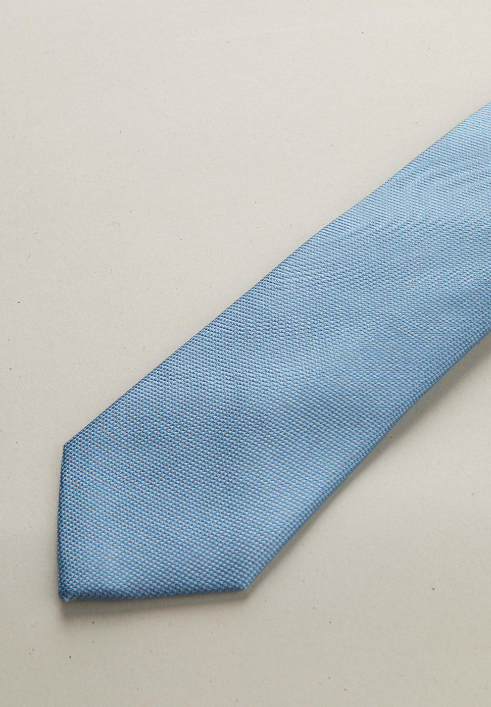 Cravatta azzurra microarmatura seta Angelico 3