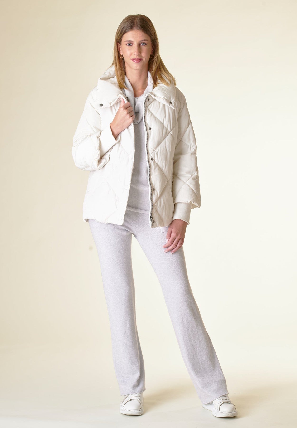 Piumino bianco trapuntato-Angelico