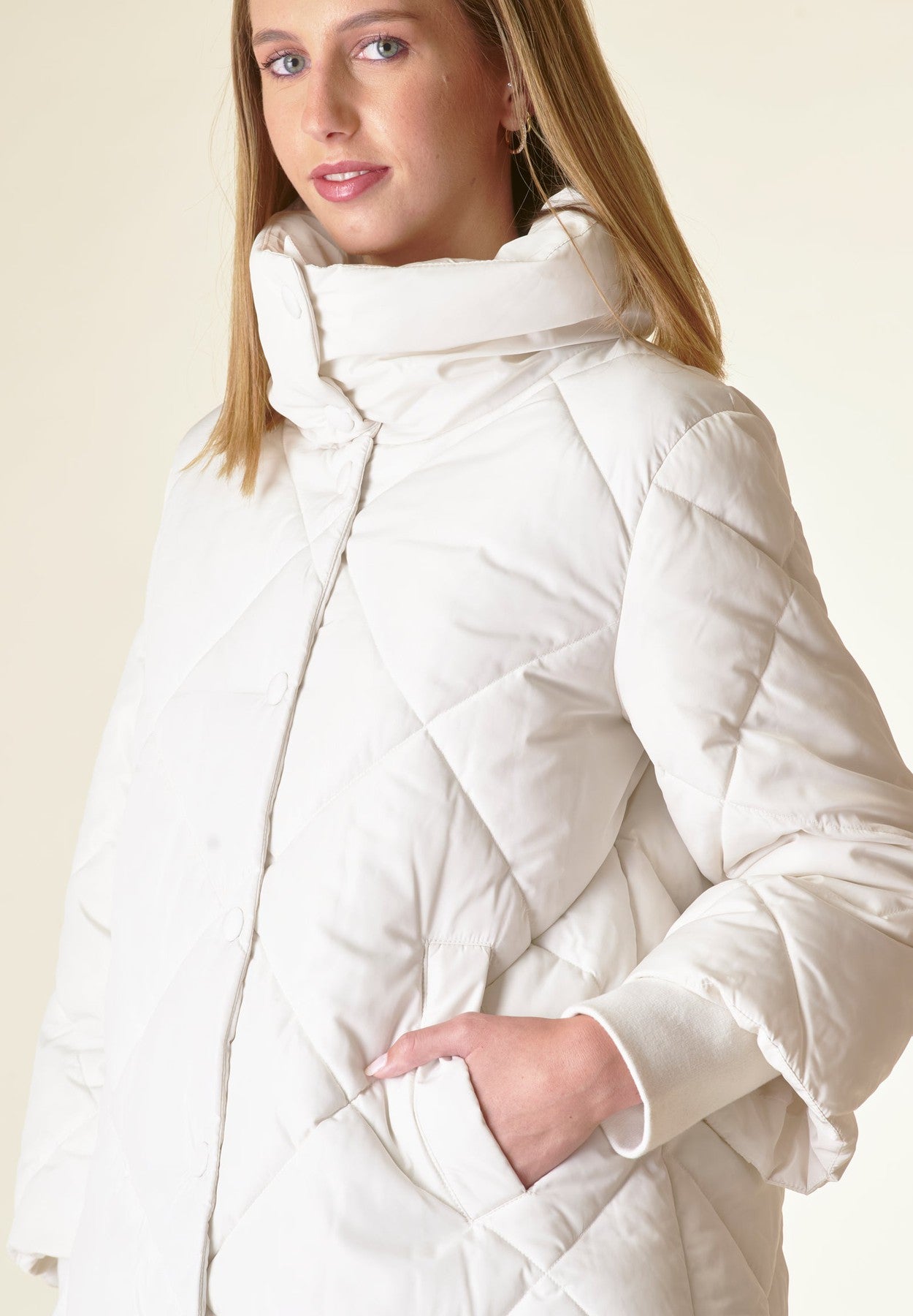 Piumino bianco trapuntato-Angelico