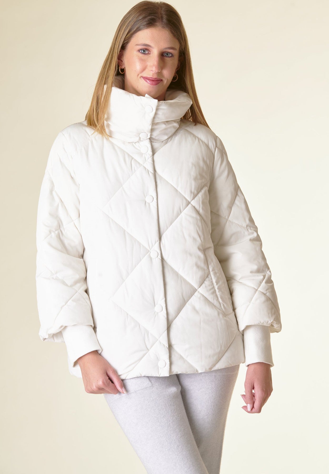 Piumino bianco trapuntato-Angelico