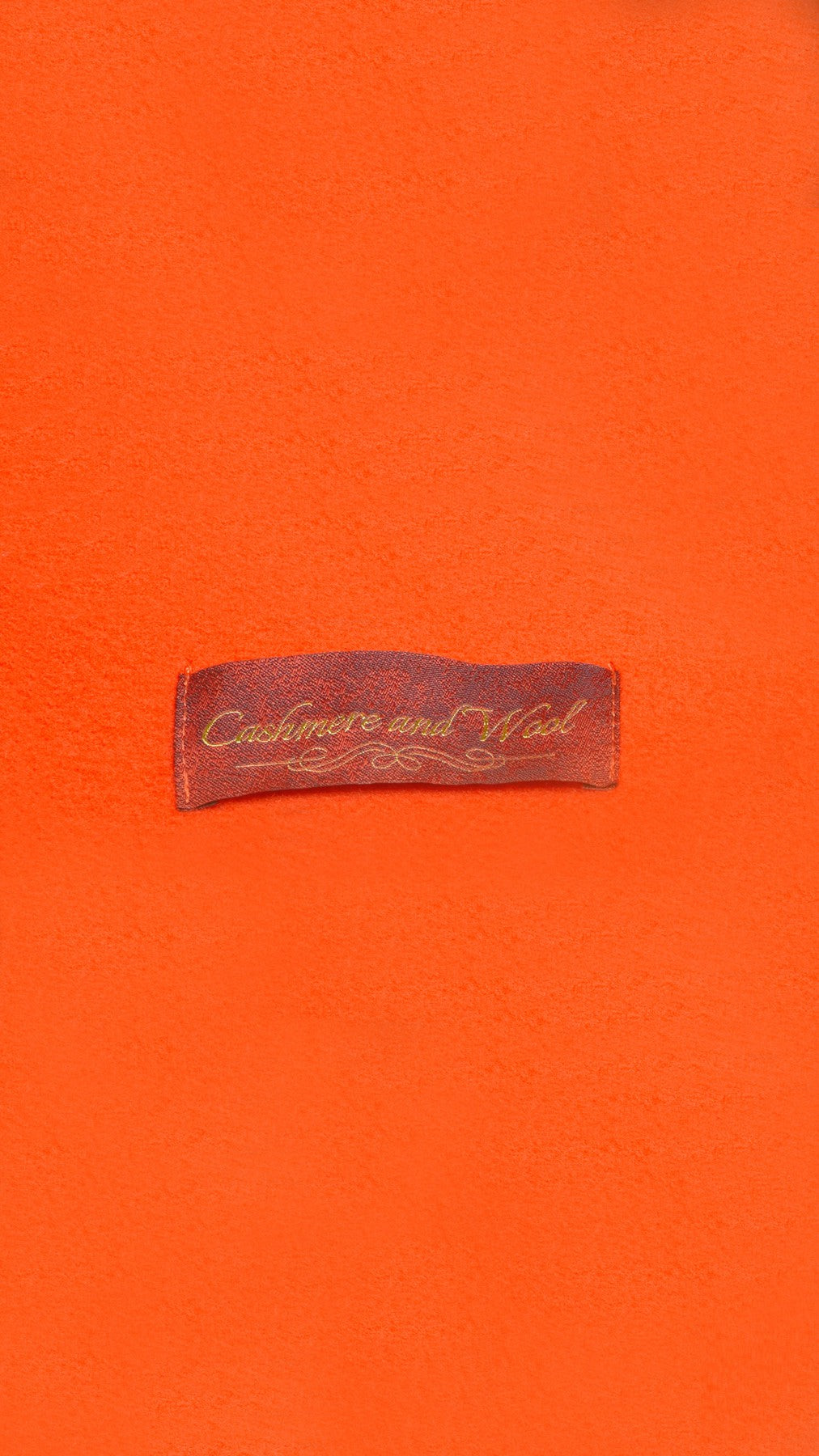 Orange short cashmere wool coat