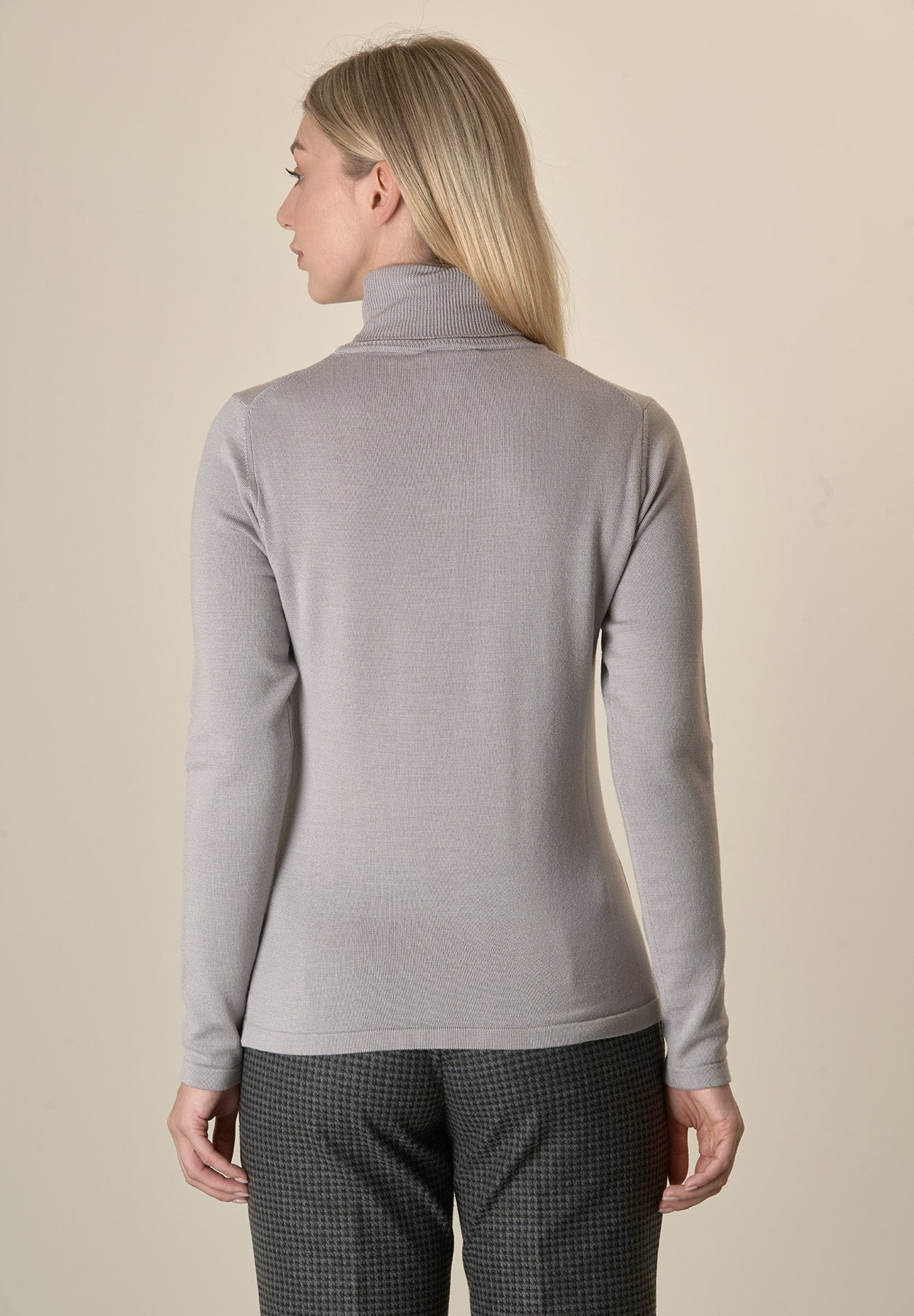 Dolcevita grigio chiaro lana merinos-Angelico