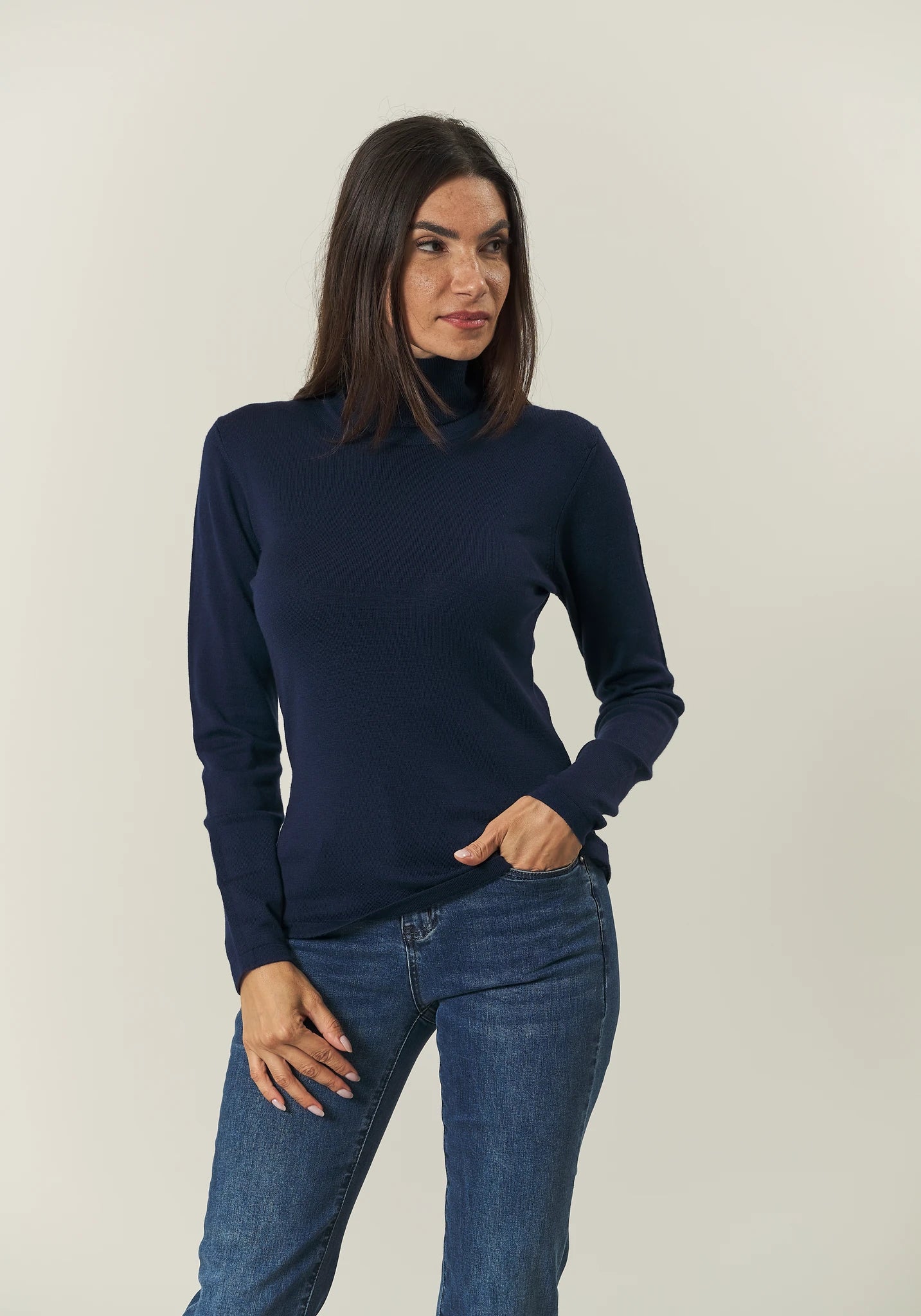 Dolcevita blu lana merinos Harmony