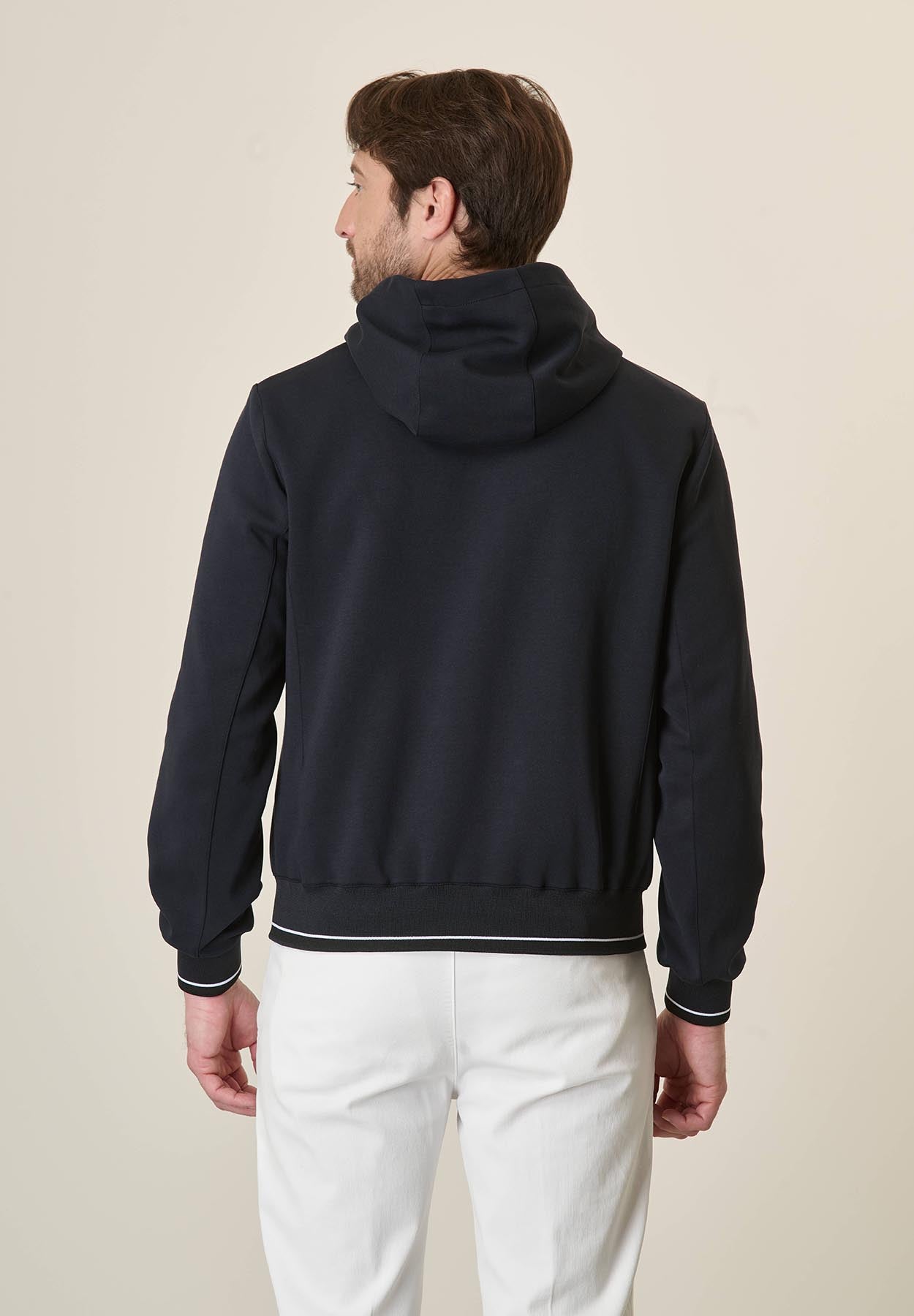 Blue technical hoodie