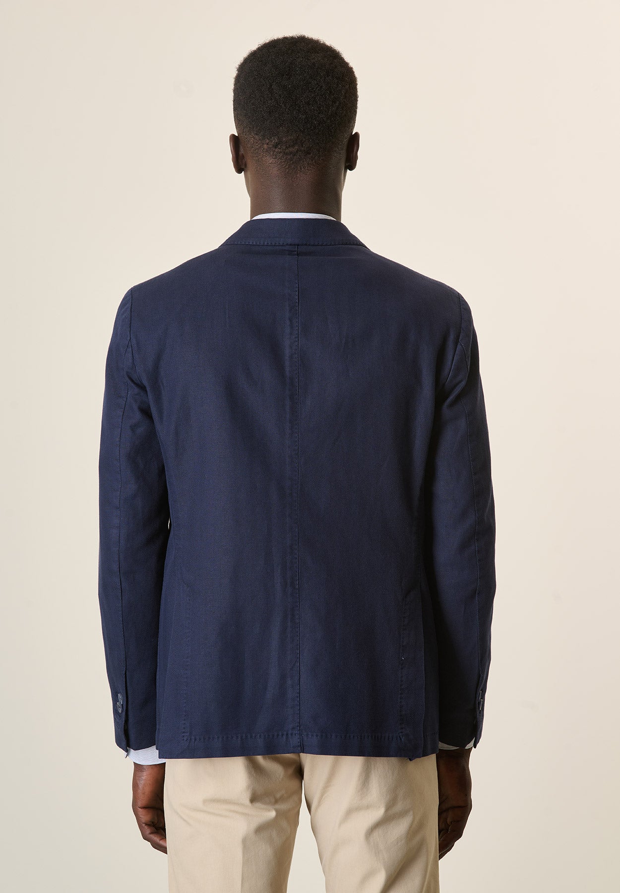 Giacca blu cotone resca custom fit