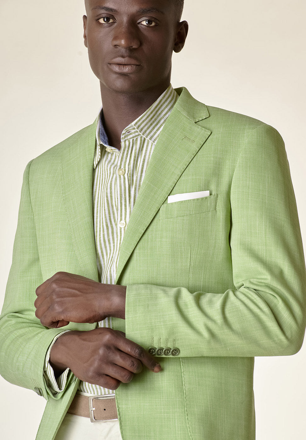Giacca verde chiaro armatura custom fit