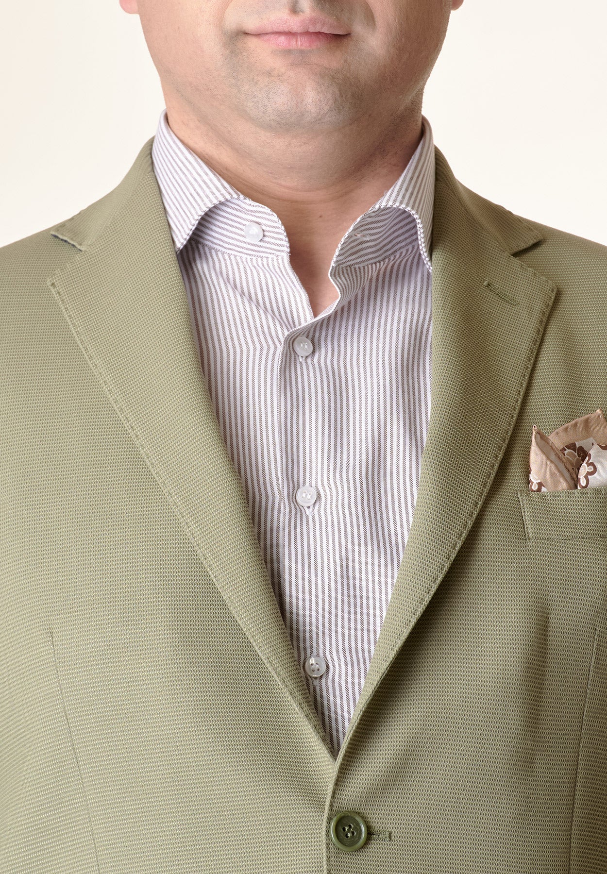 Giacca verde militare jersey armaturato comfort fit-Angelico
