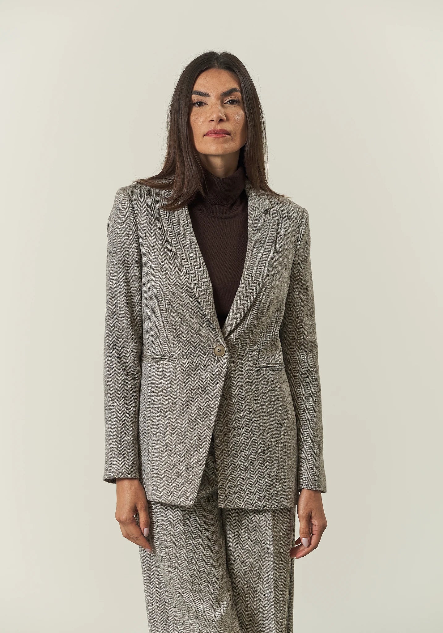 Light grey herringbone jacket