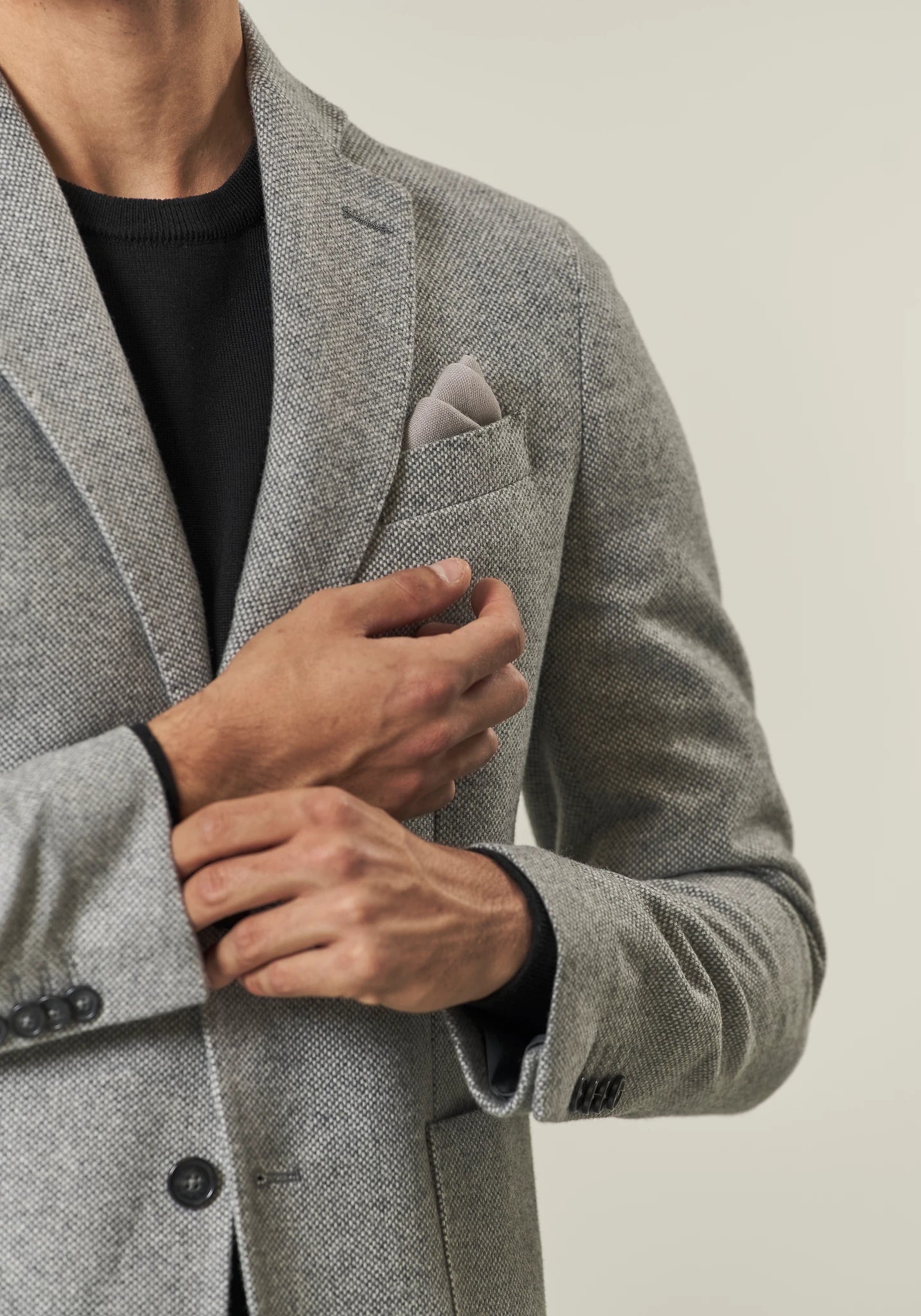 Giacca beige decostruita sale pepe custom fit
