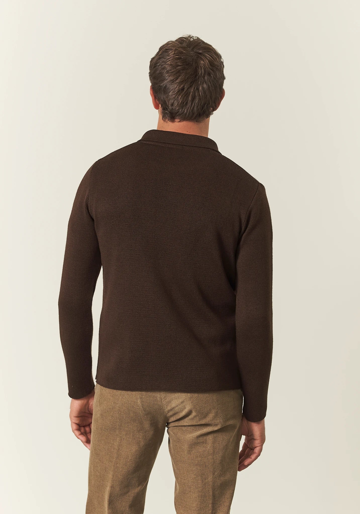 Overshirt marrone misto lana