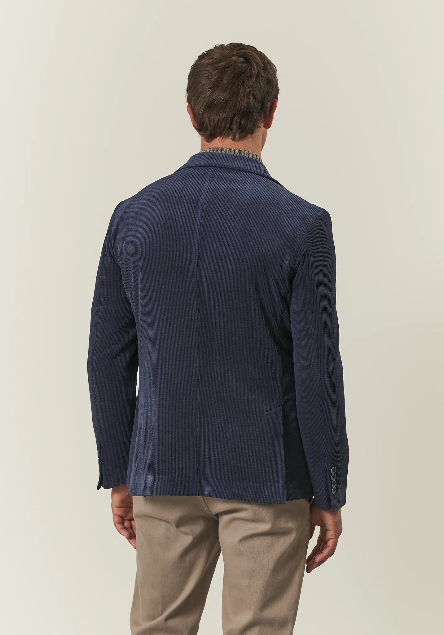Giacca blu velluto a coste custom fit