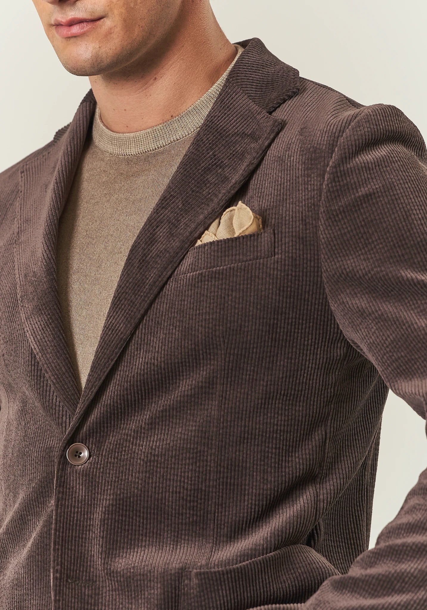 Giacca marrone velluto a coste custom fit Angelico 3