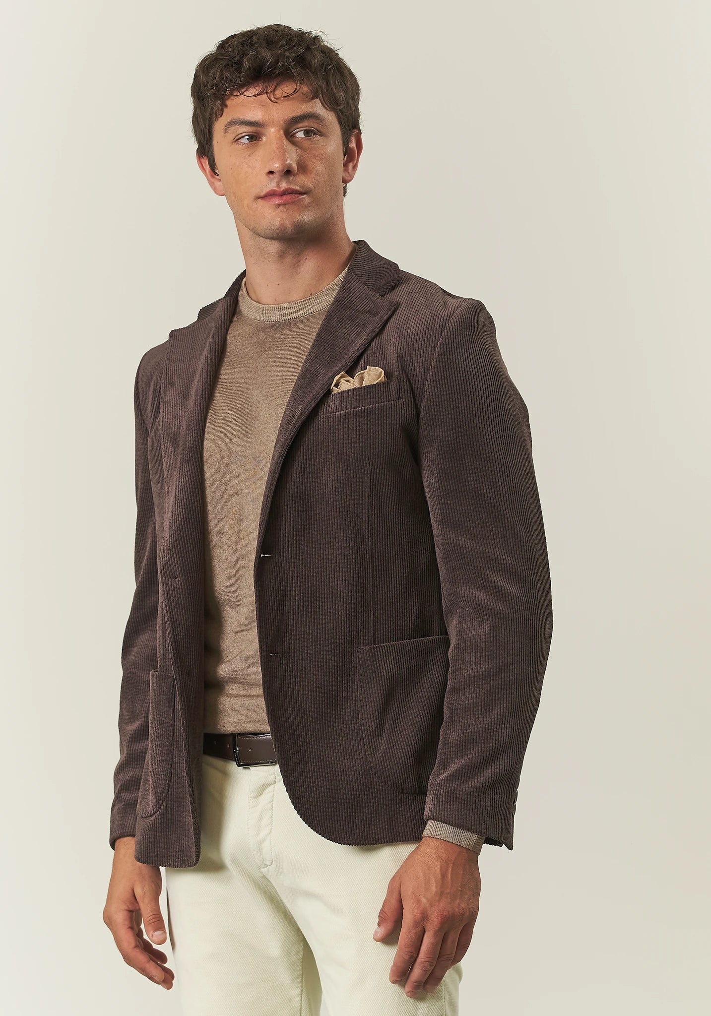 Giacca marrone velluto a coste custom fit