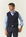 Gilet blu doppiopetto misto lana-Angelico