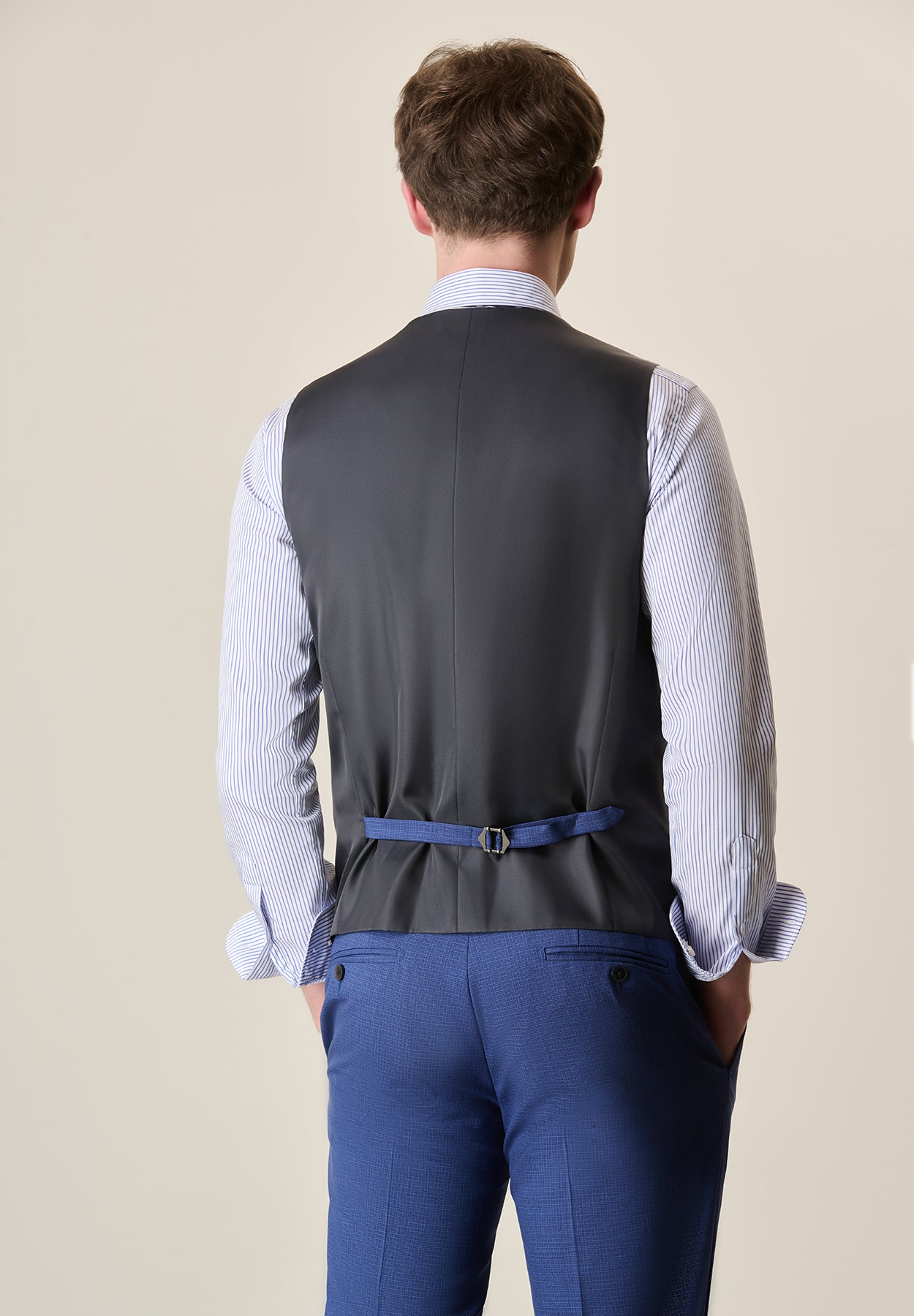 Weste aus Schurwolle mit Bluette-Mikrodesign