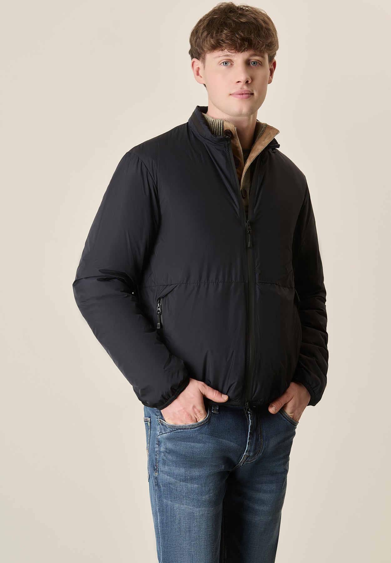 Giubbotto blu dry-tech impermeabile