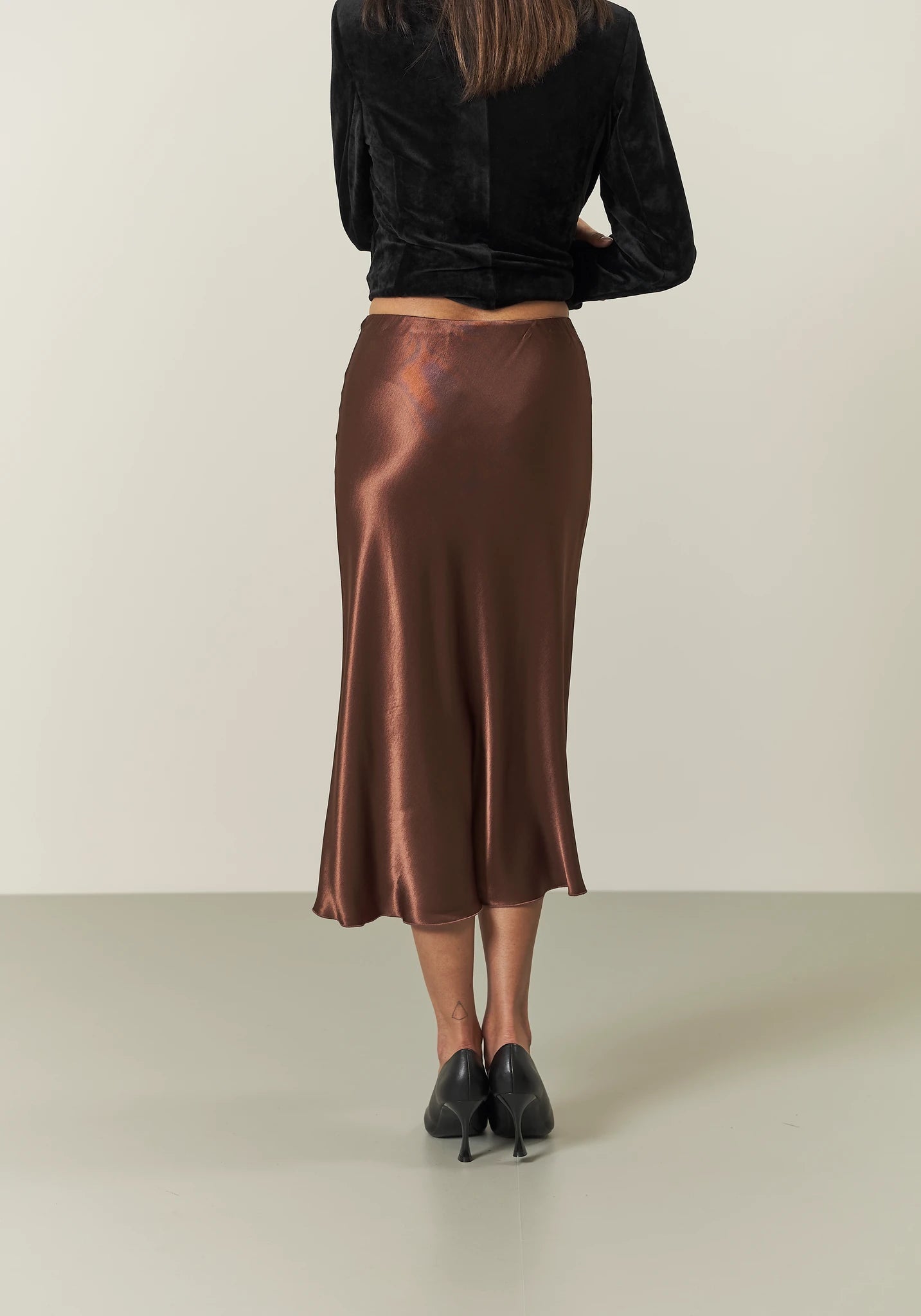 Longuette moro satin svasata Angelico 4