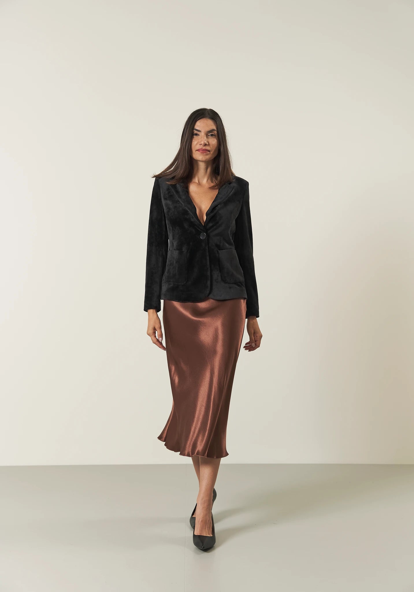 Longuette moro satin svasata Angelico 3