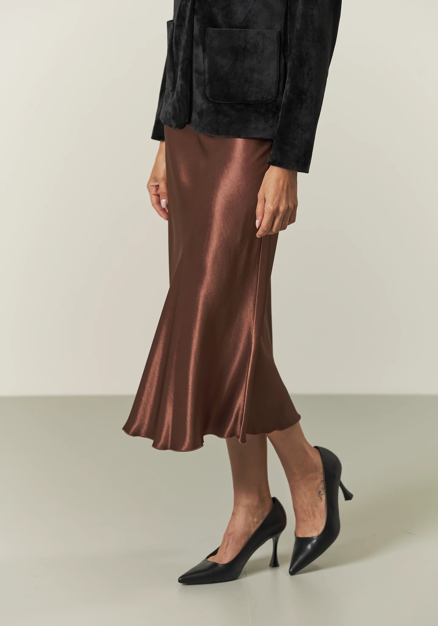 Longuette moro satin svasata Angelico 1