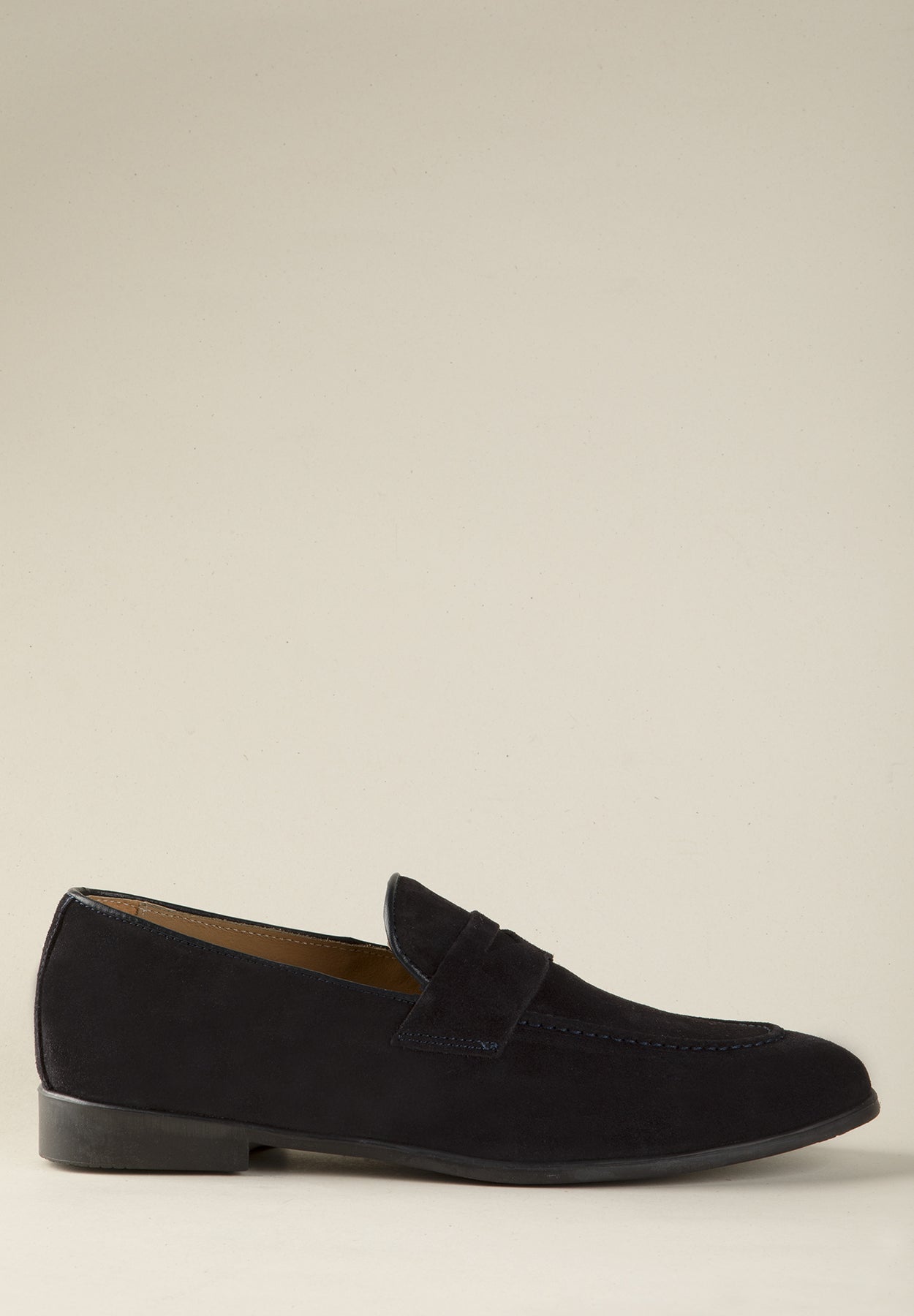 Blue suede moccasin