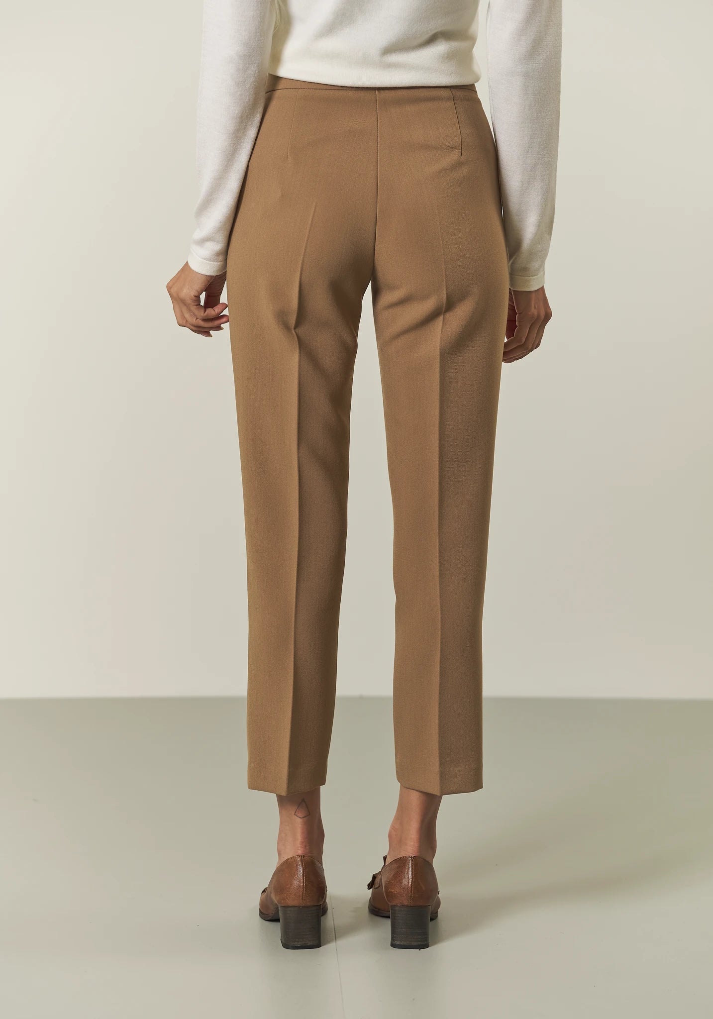 Kamelfarbene Zigarettenhose Angelico 5