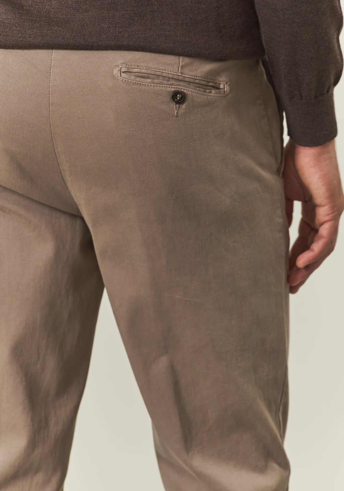 Pantalone corda microstruttura cotone stretch regular fit