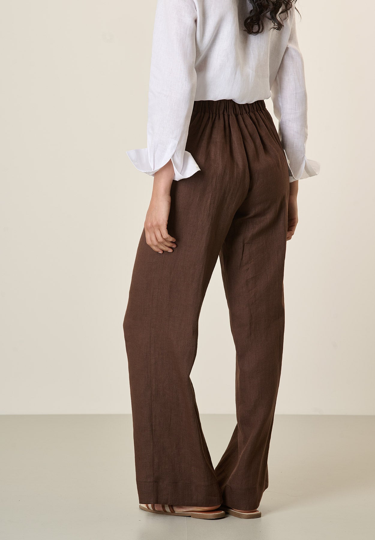 Pantalone moro lino ampio