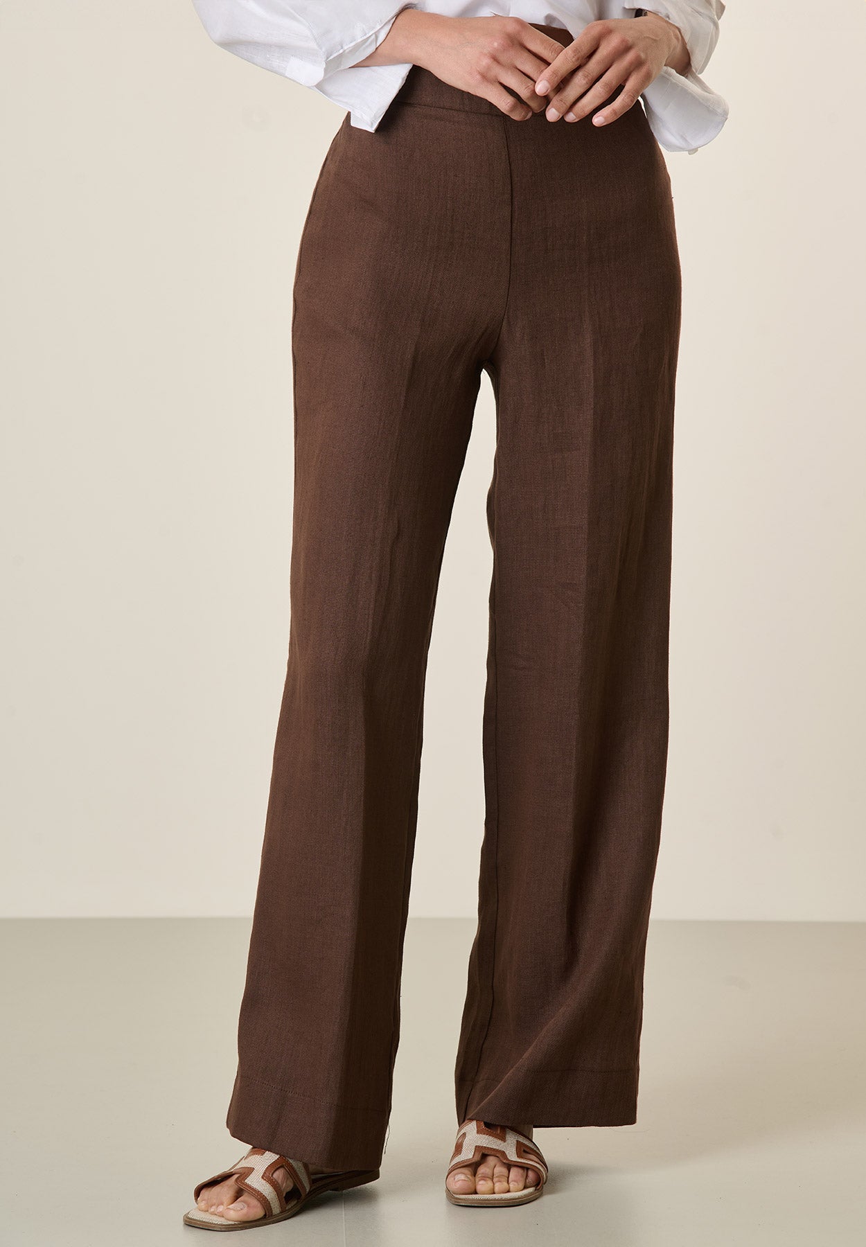 Pantalone moro lino ampio