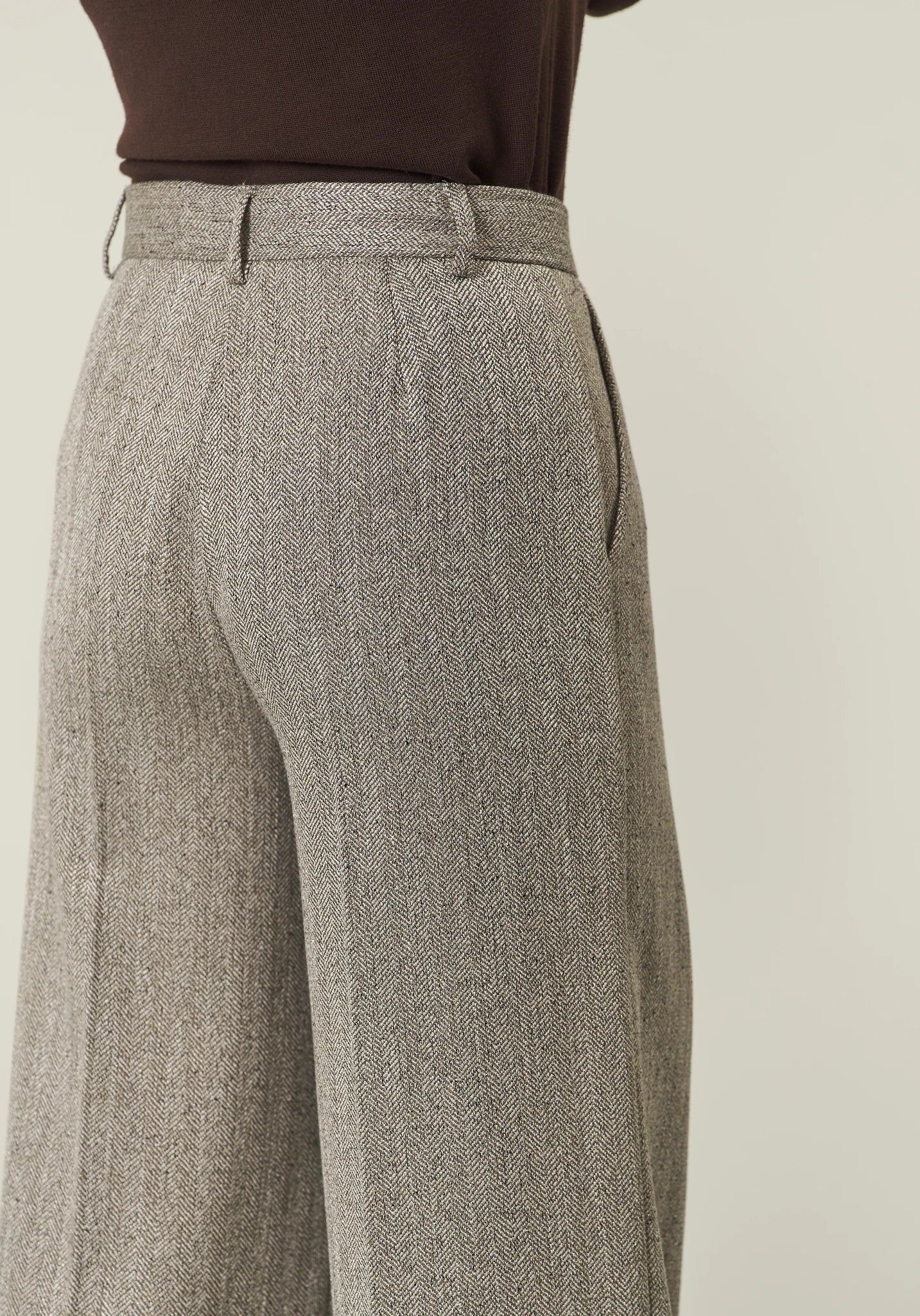Pantalone palazzo grigio chiaro resca