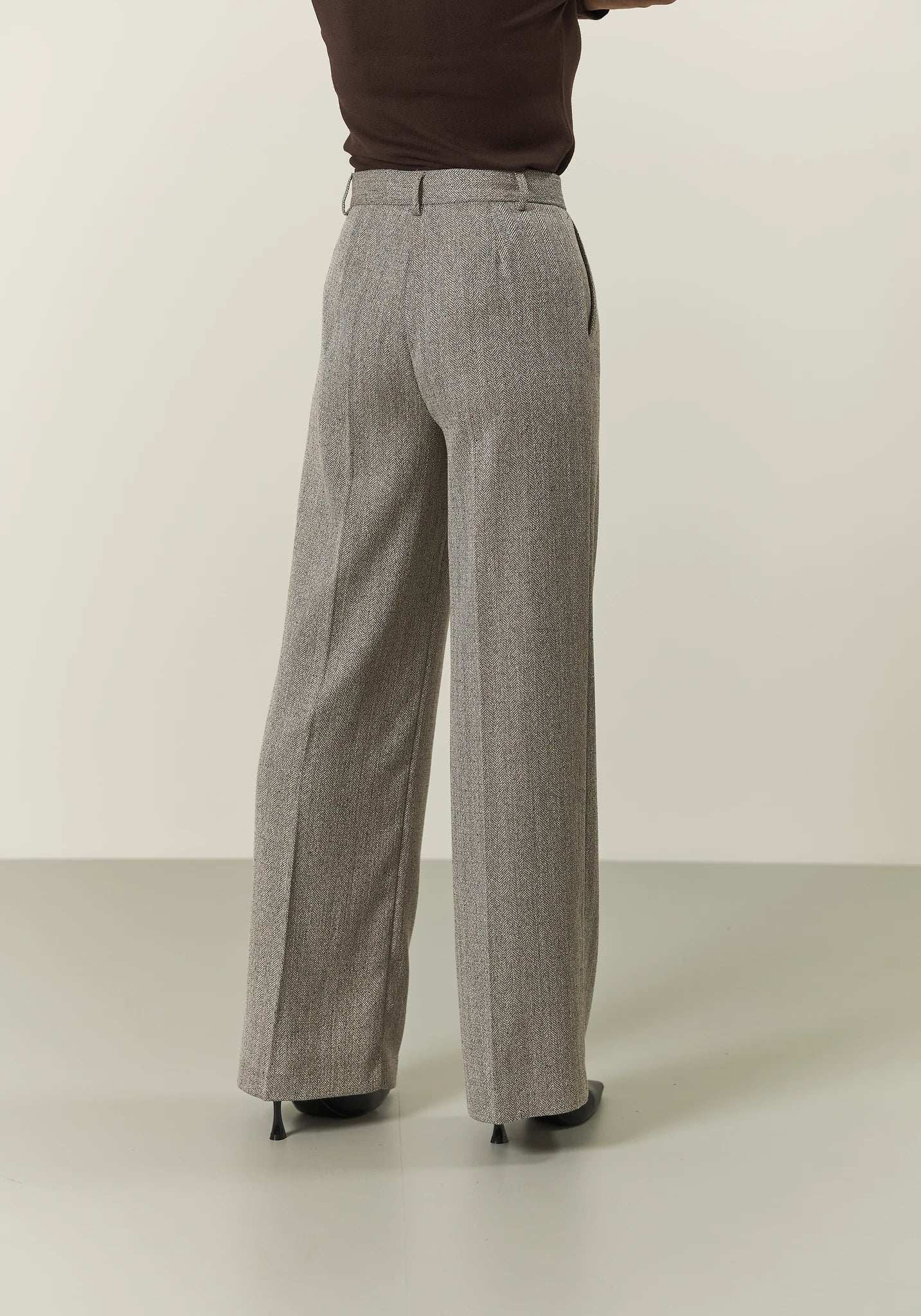 Pantalone palazzo grigio chiaro resca