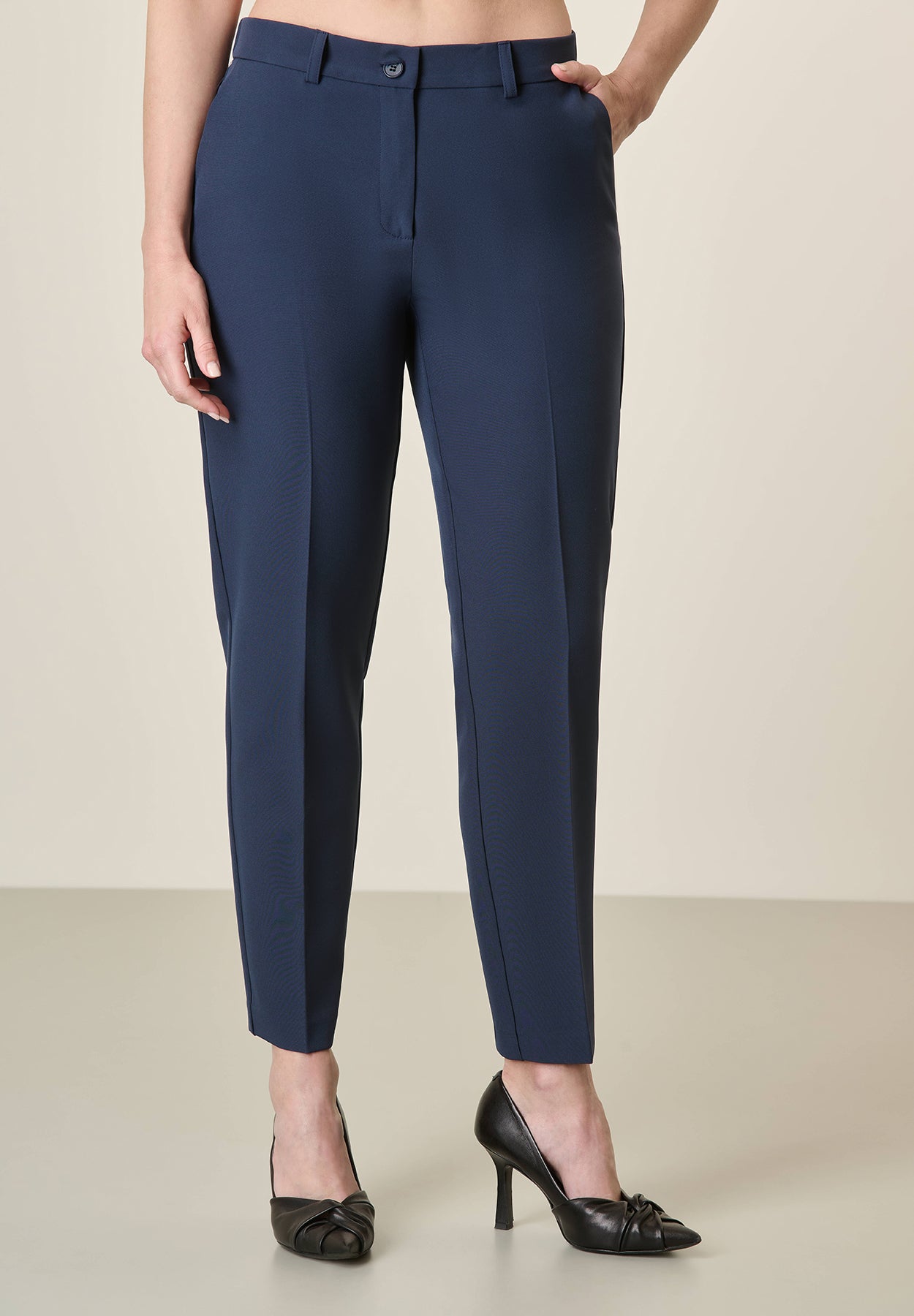 Pantalone blu sigaretta stretch
