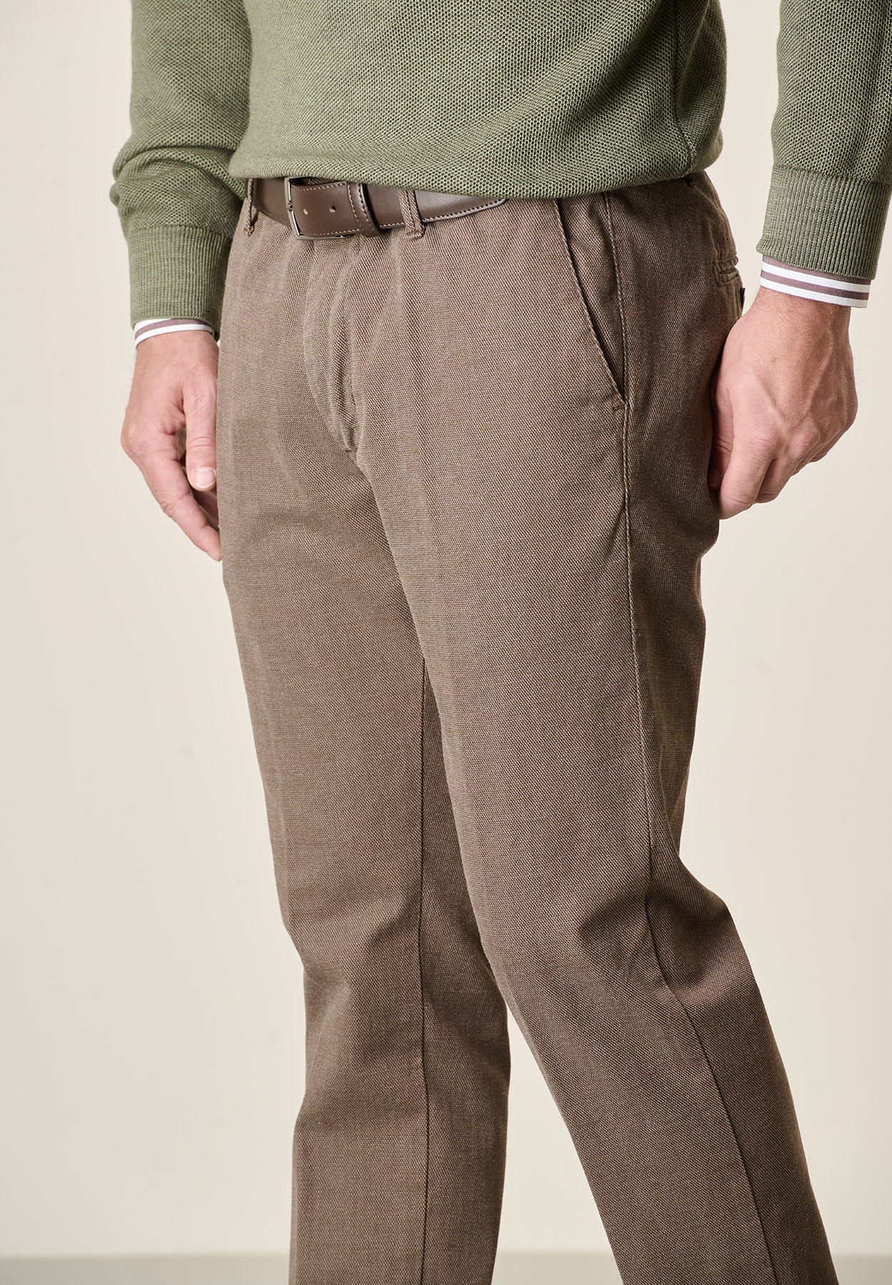 Pantalone moro armatura cotone stretch slim fit-Angelico