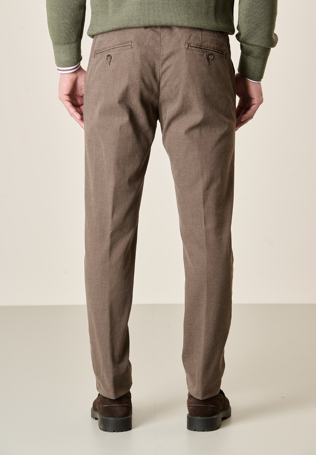 Pantalone moro armatura cotone stretch slim fit-Angelico