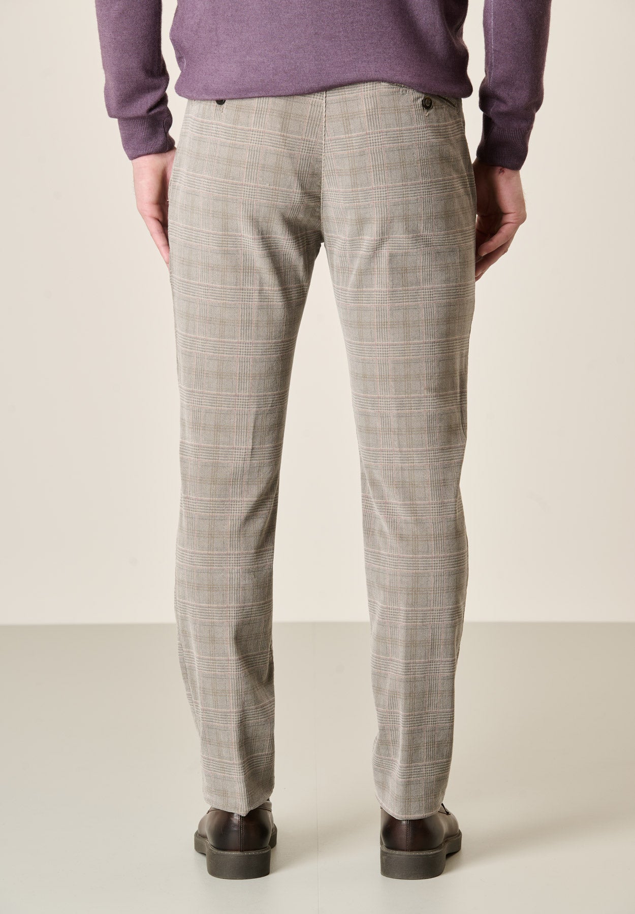 Pantalone fango fustagno Galles tinto capo slim fit-Angelico