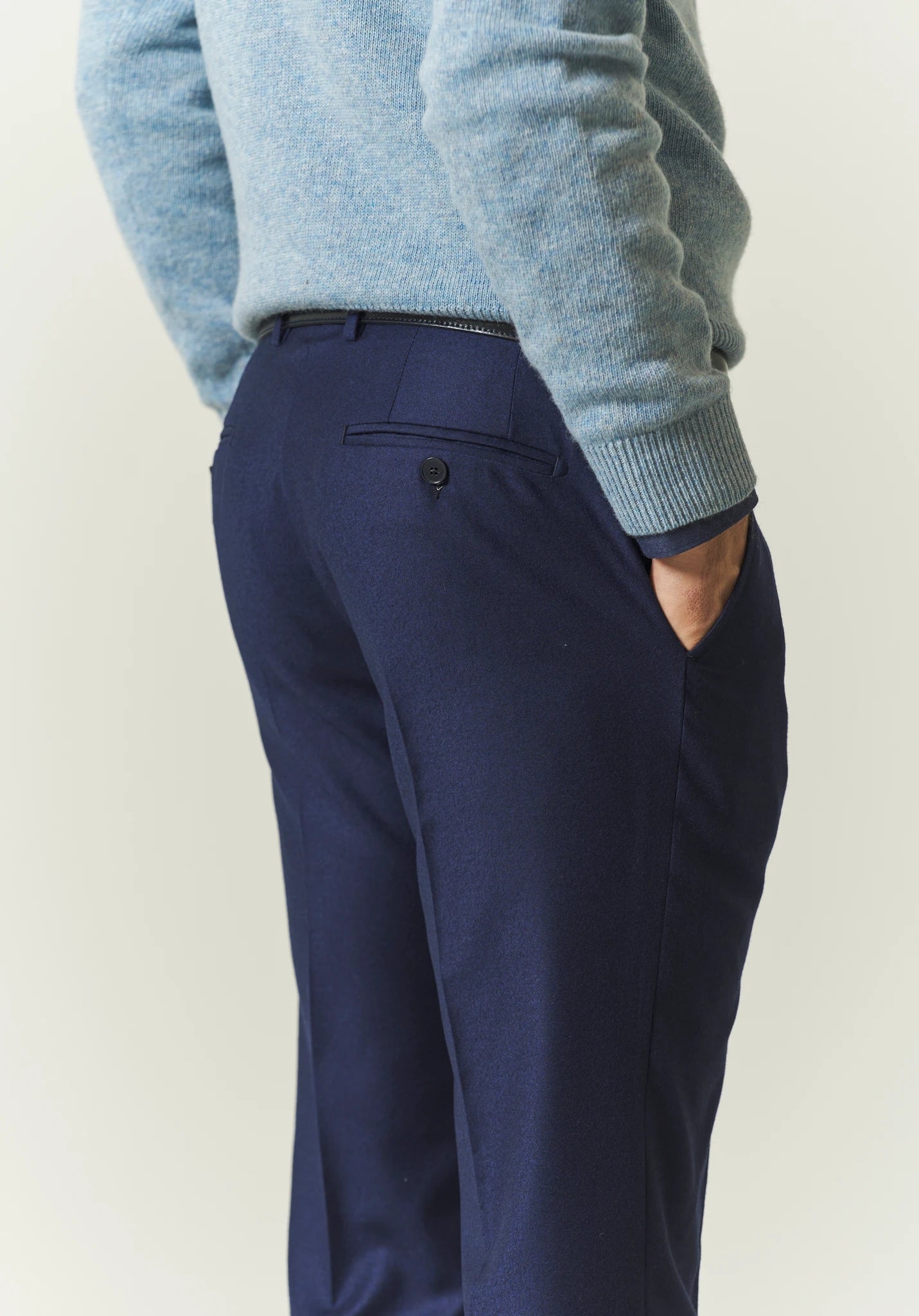 Pantalone da Cerimonia in Lana Vergine Drop 8 - BLU Pantalone da Cerimonia in Lana Vergine Drop 8 - BLU