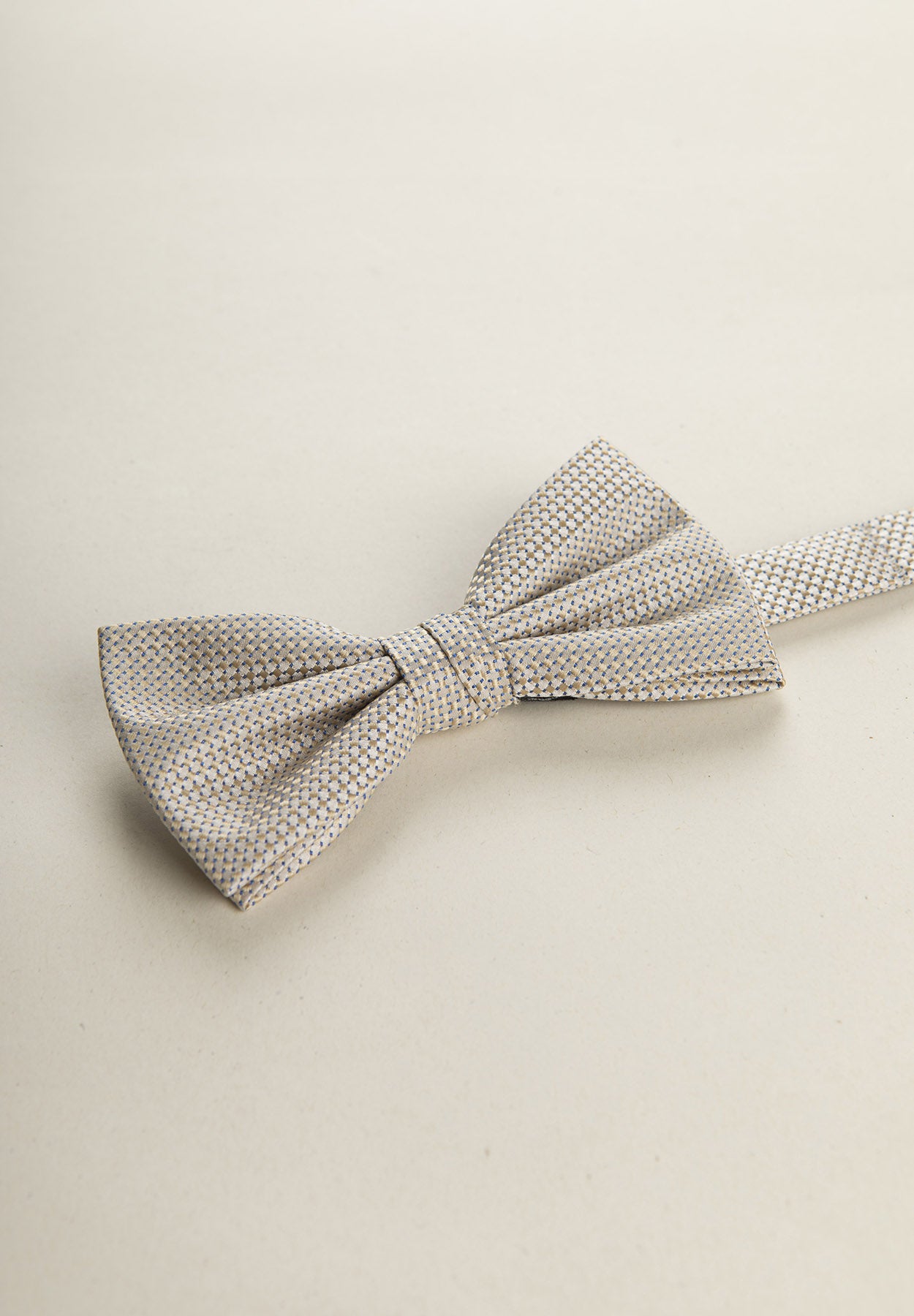 Beige micro-design ceremony bow tie