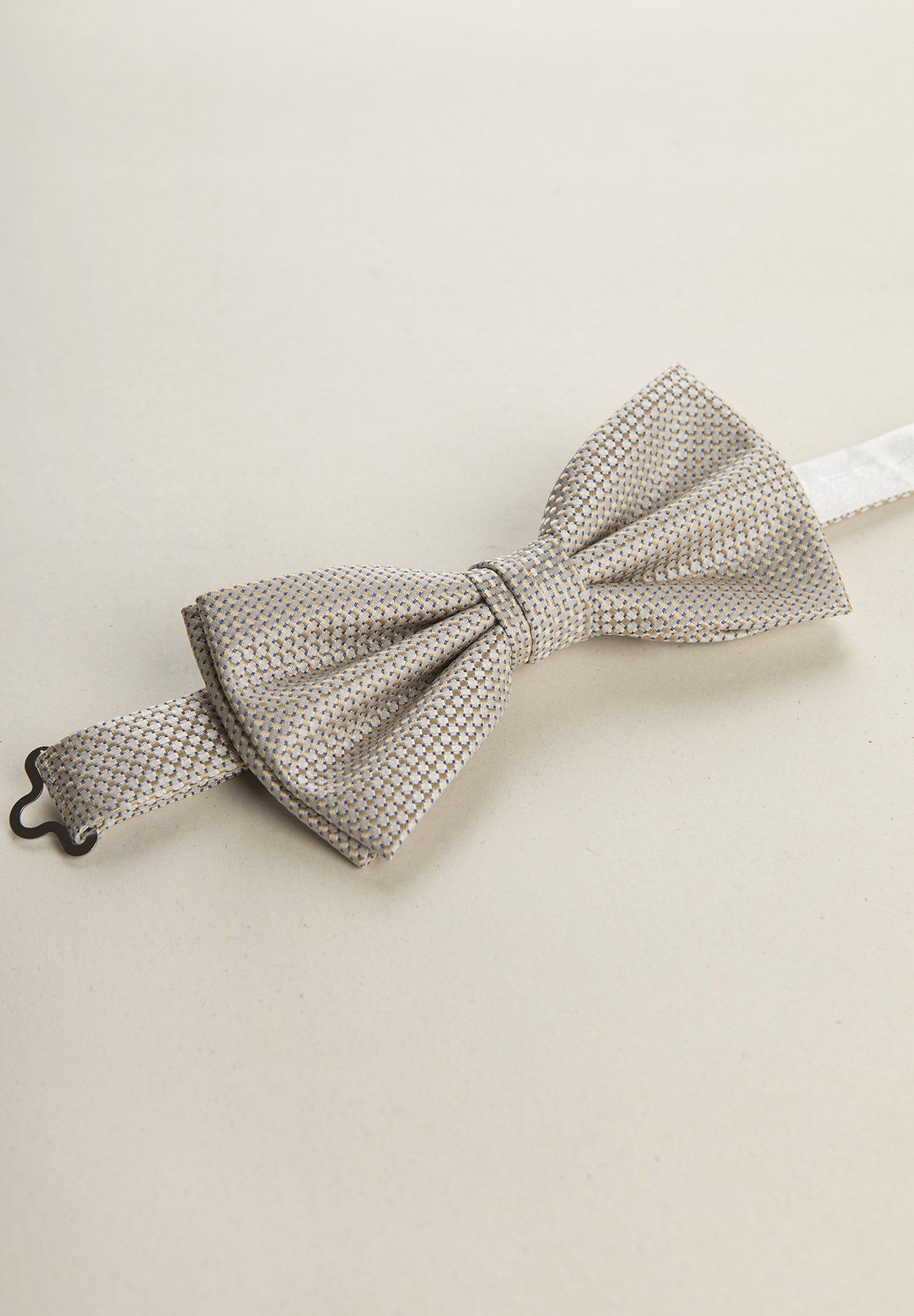 Beige micro-design ceremony bow tie