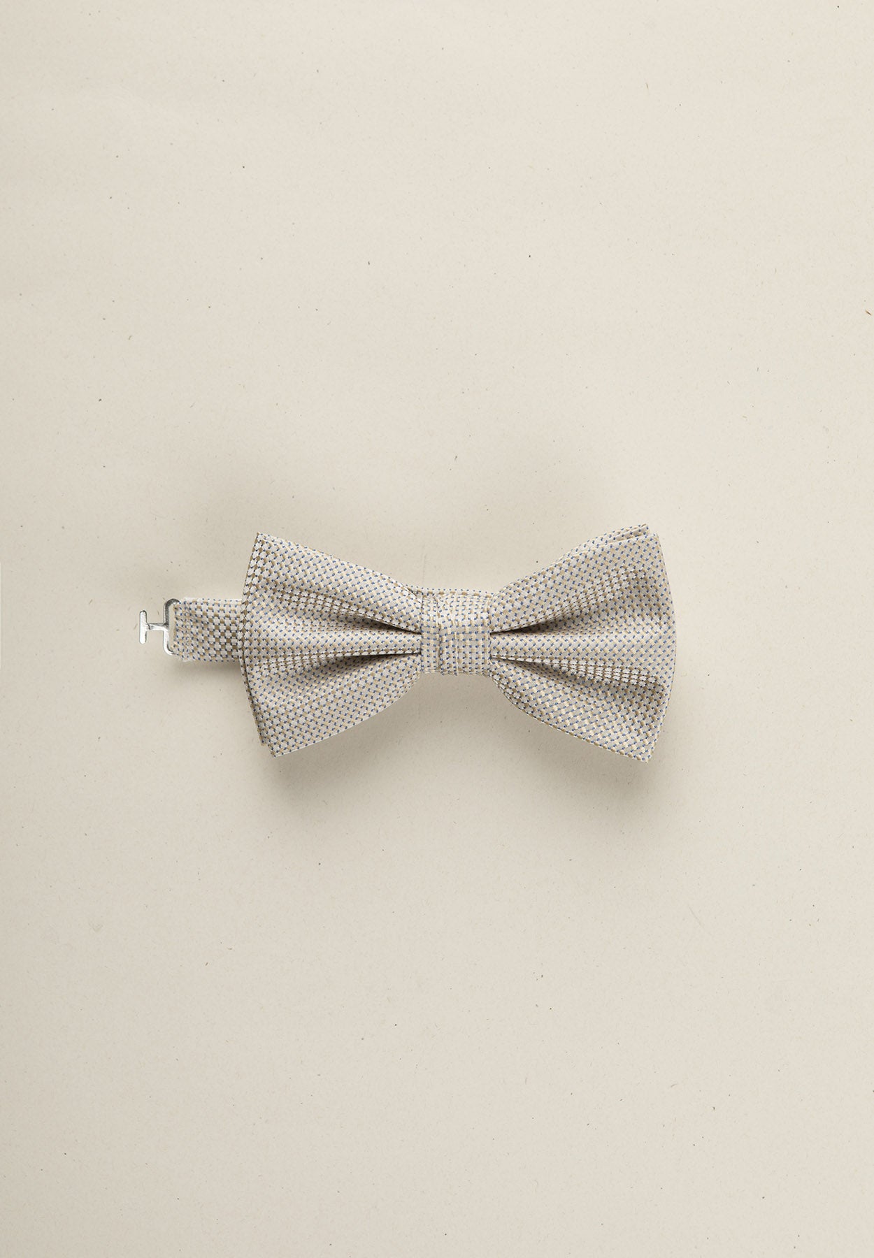 Beige micro-design ceremony bow tie