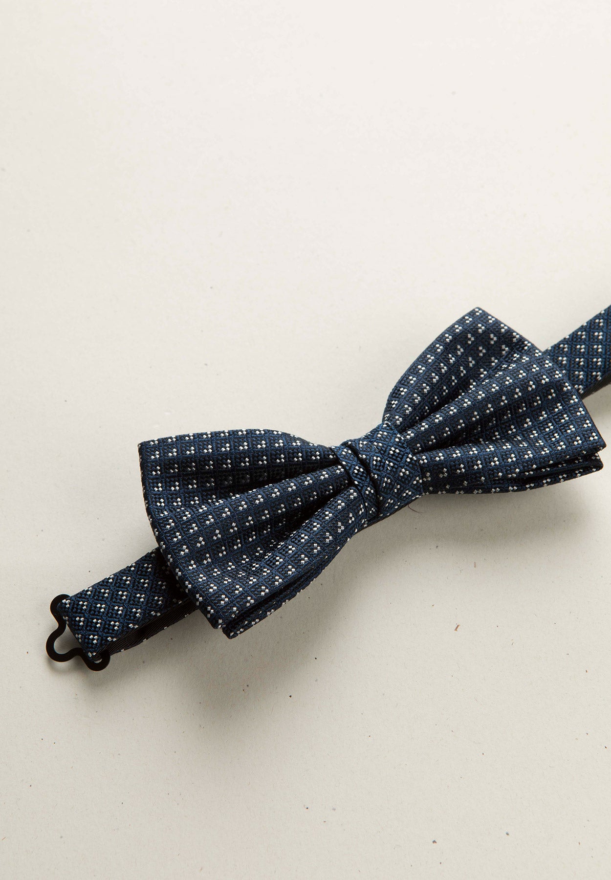 Papillon blu navy microdisegno seta Angelico 3