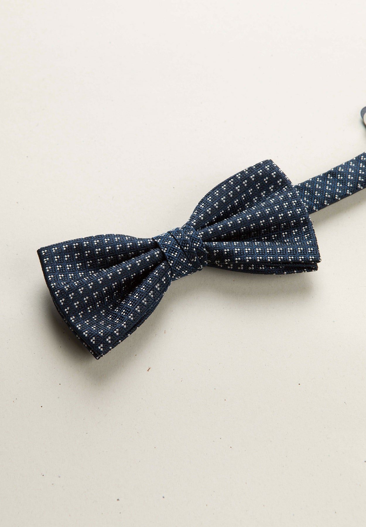 Papillon blu navy microdisegno seta Angelico 1