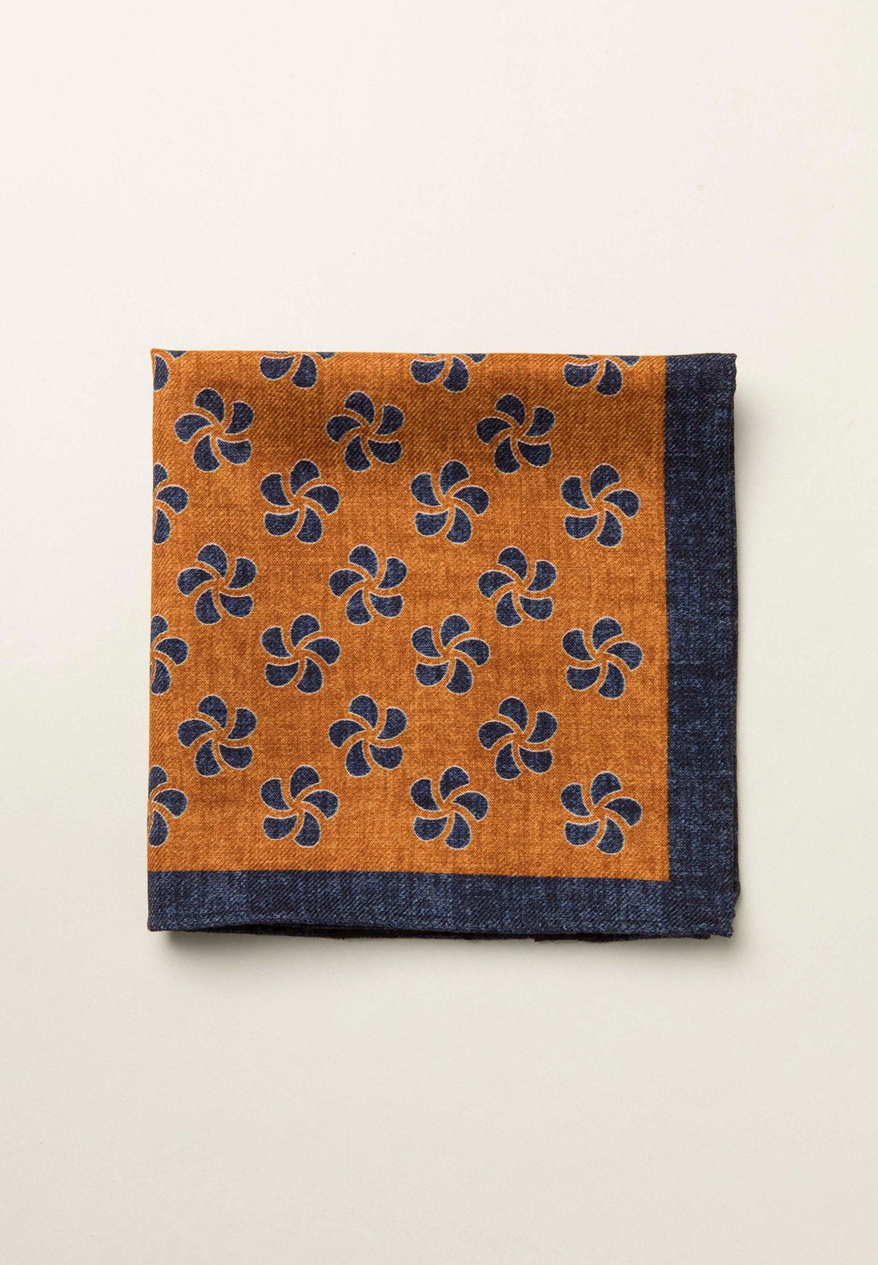 Pochette arancione blu fronte retro lana-Angelico