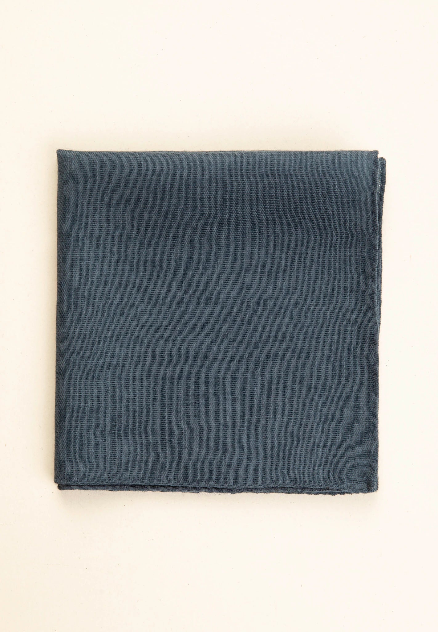 Pochette blu navy lana unita-Angelico
