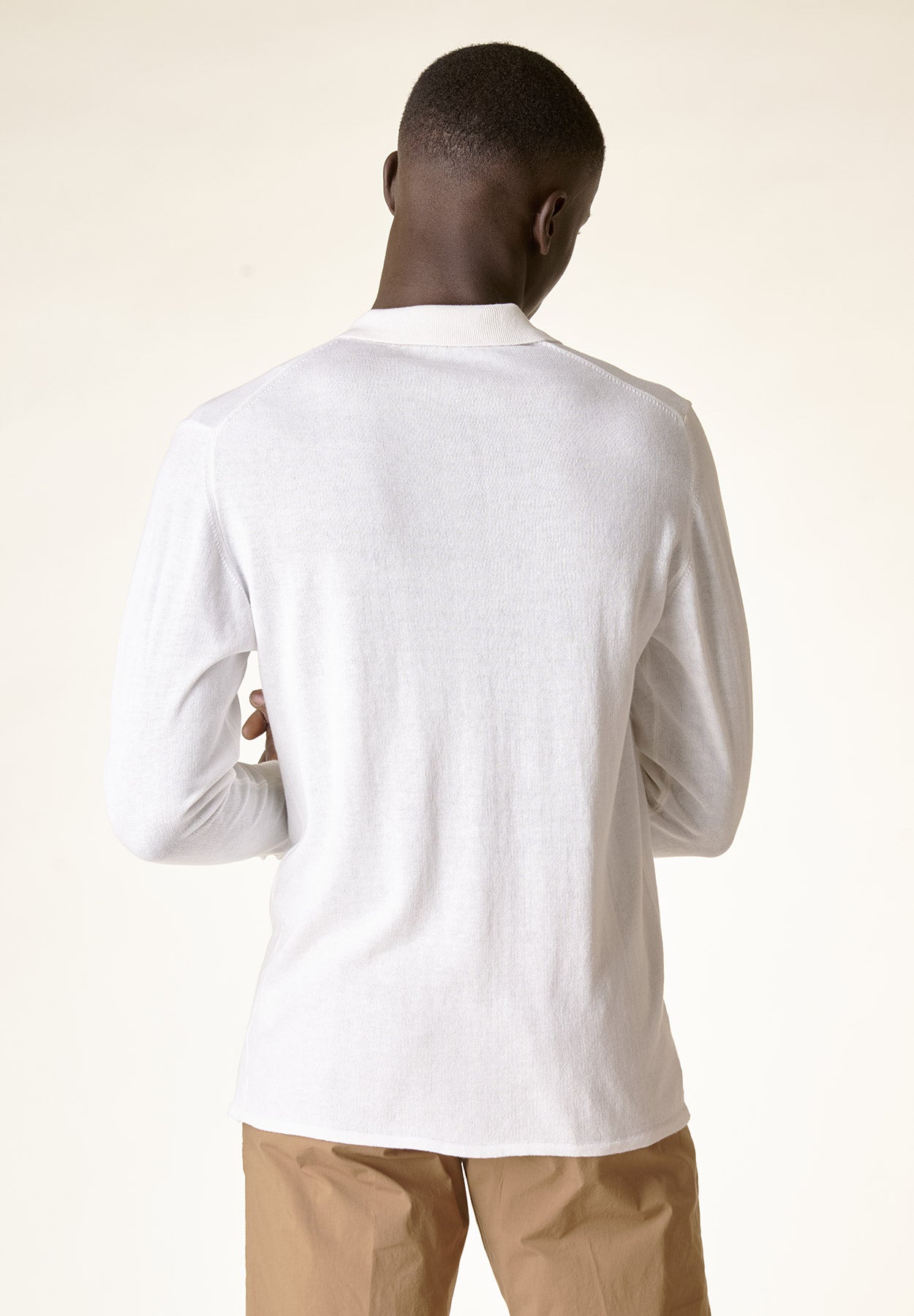 Polo camicia bianca cotone crepe-Angelico