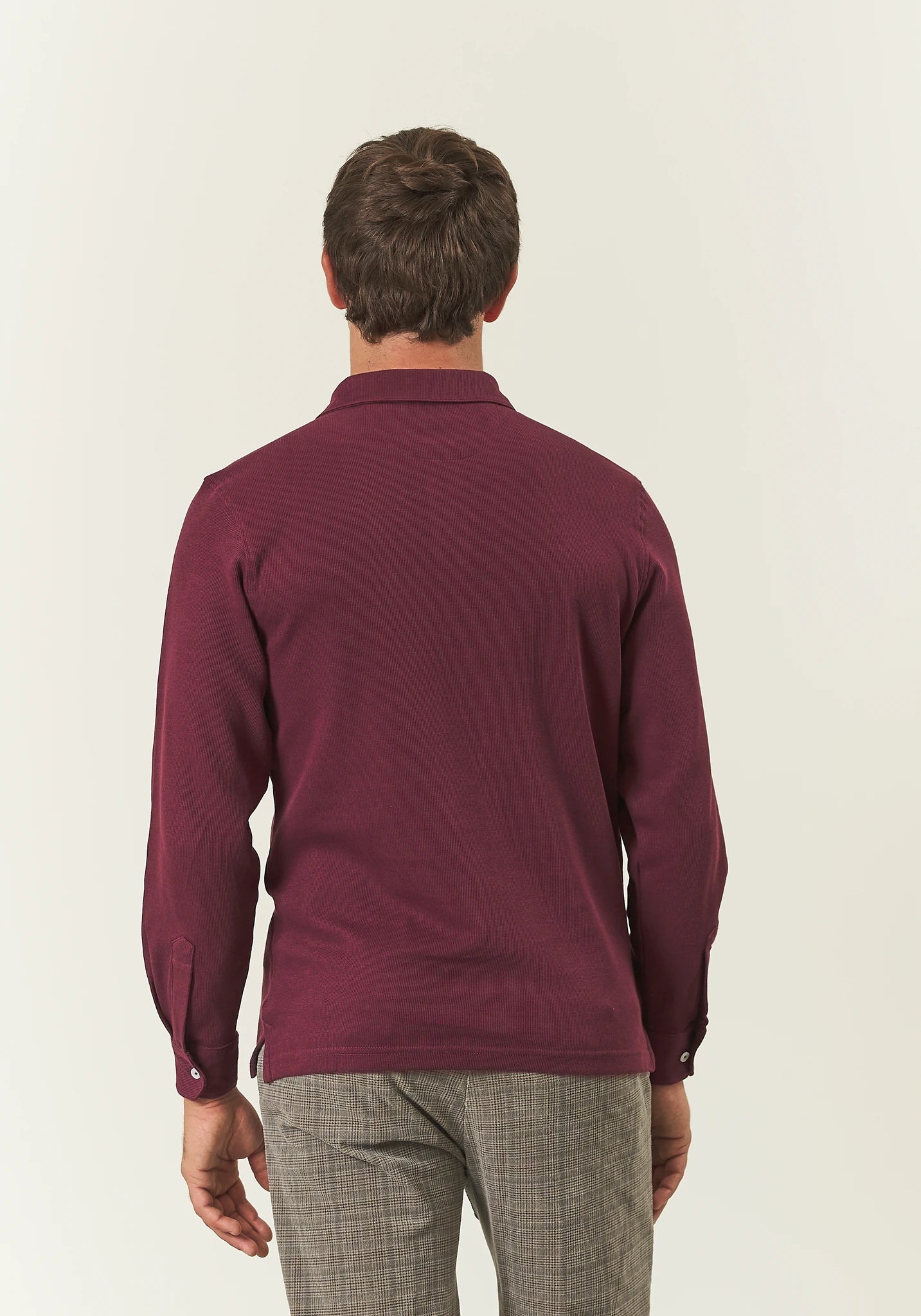 Polo piquet bordeaux caldo cotone