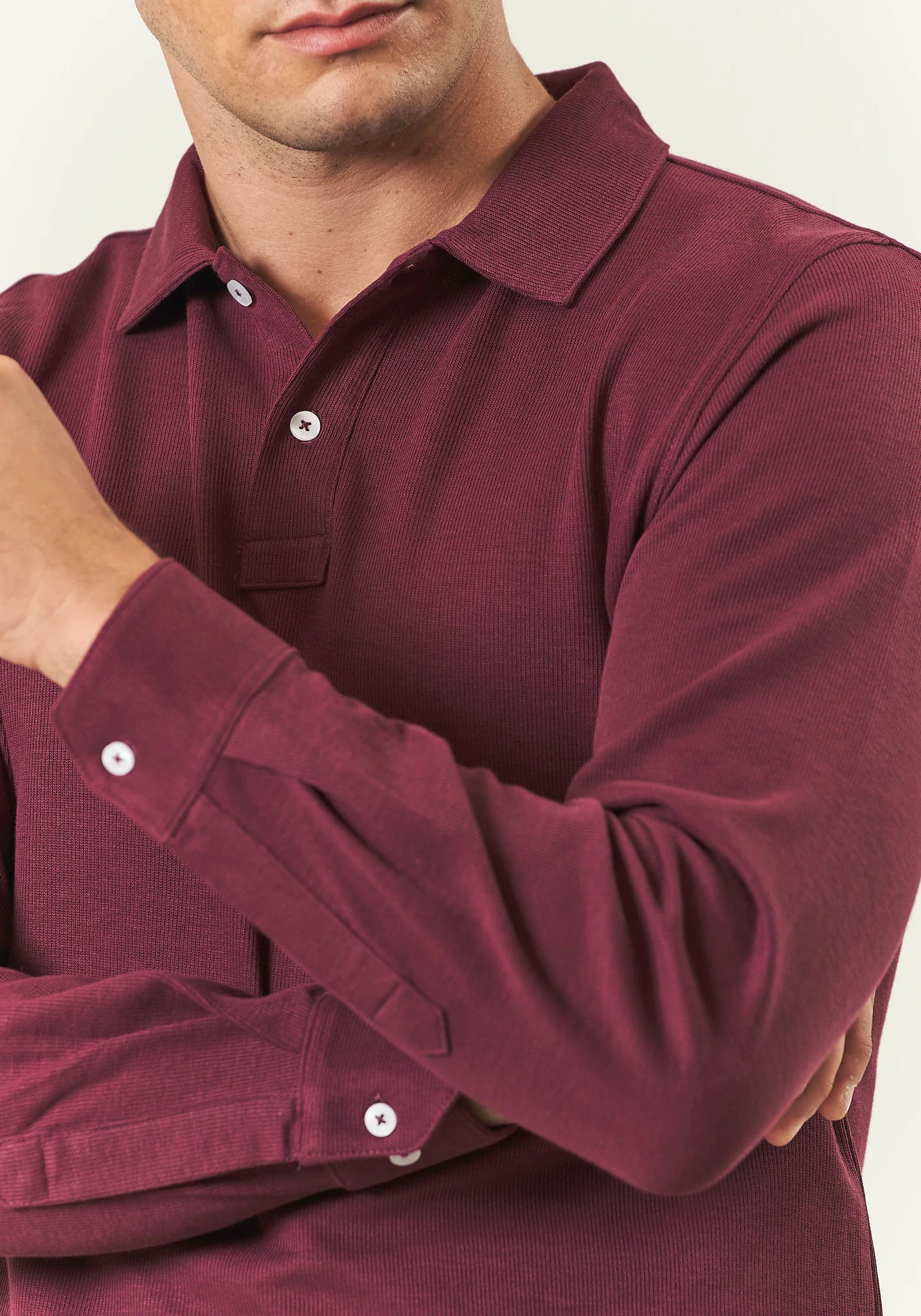 Polo piquet bordeaux caldo cotone