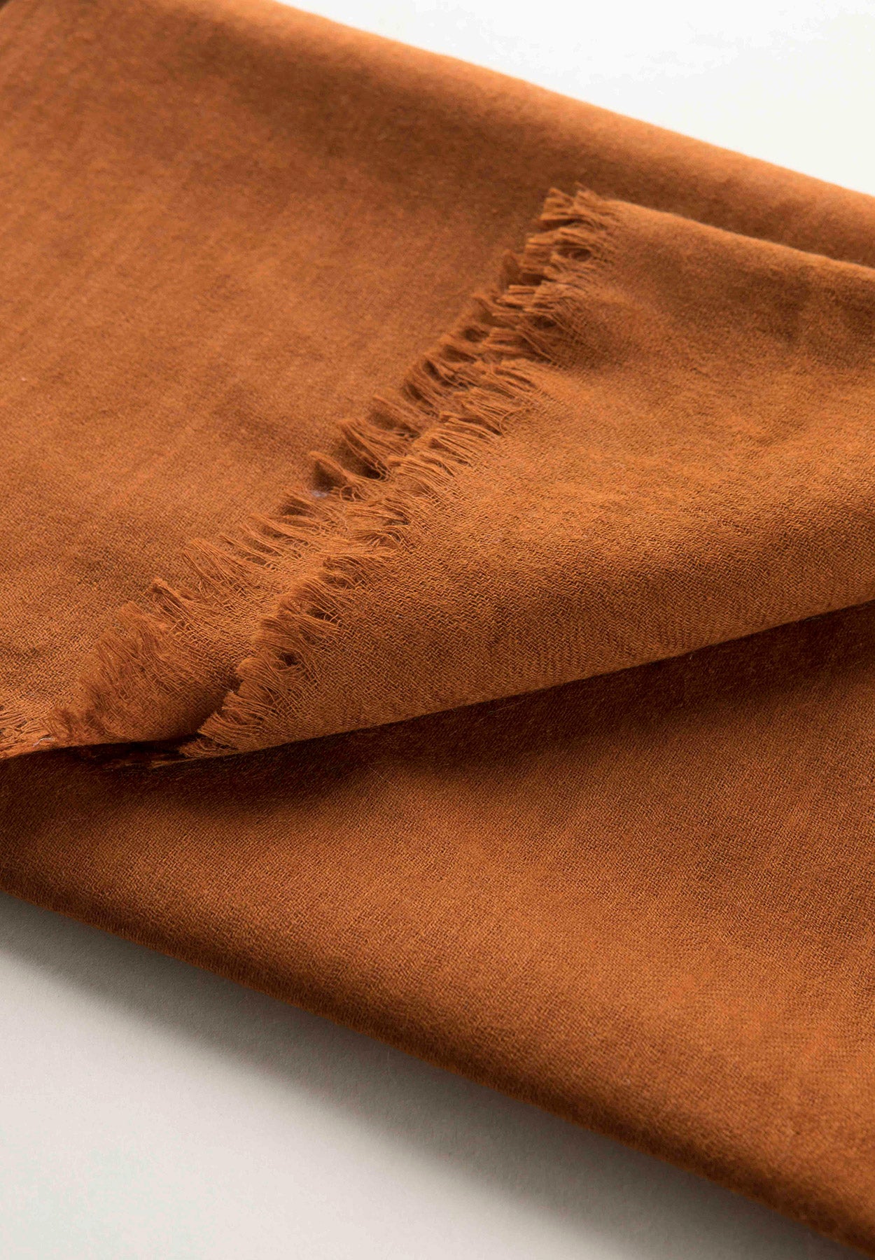 Plain merino wool burnt scarf Angelico 2