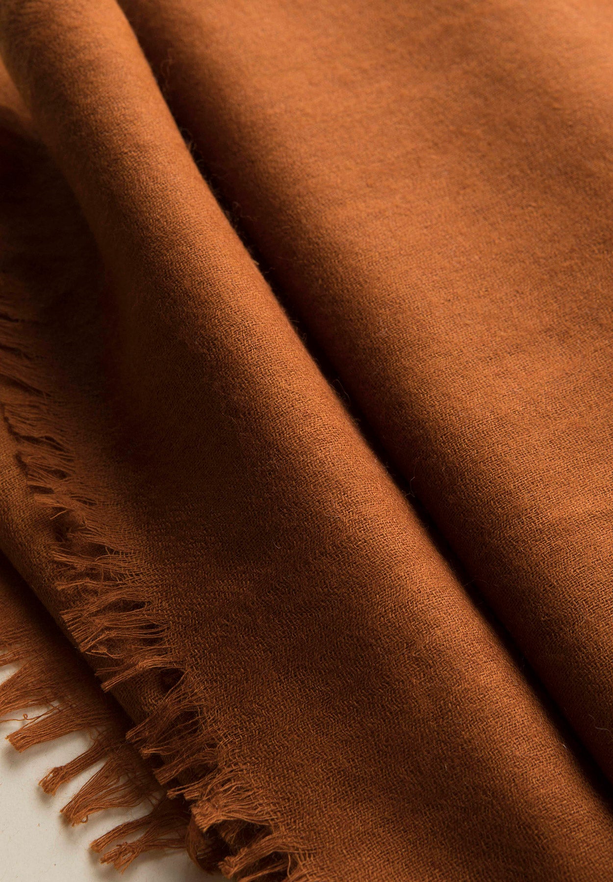 Plain merino wool burnt scarf Angelico 3